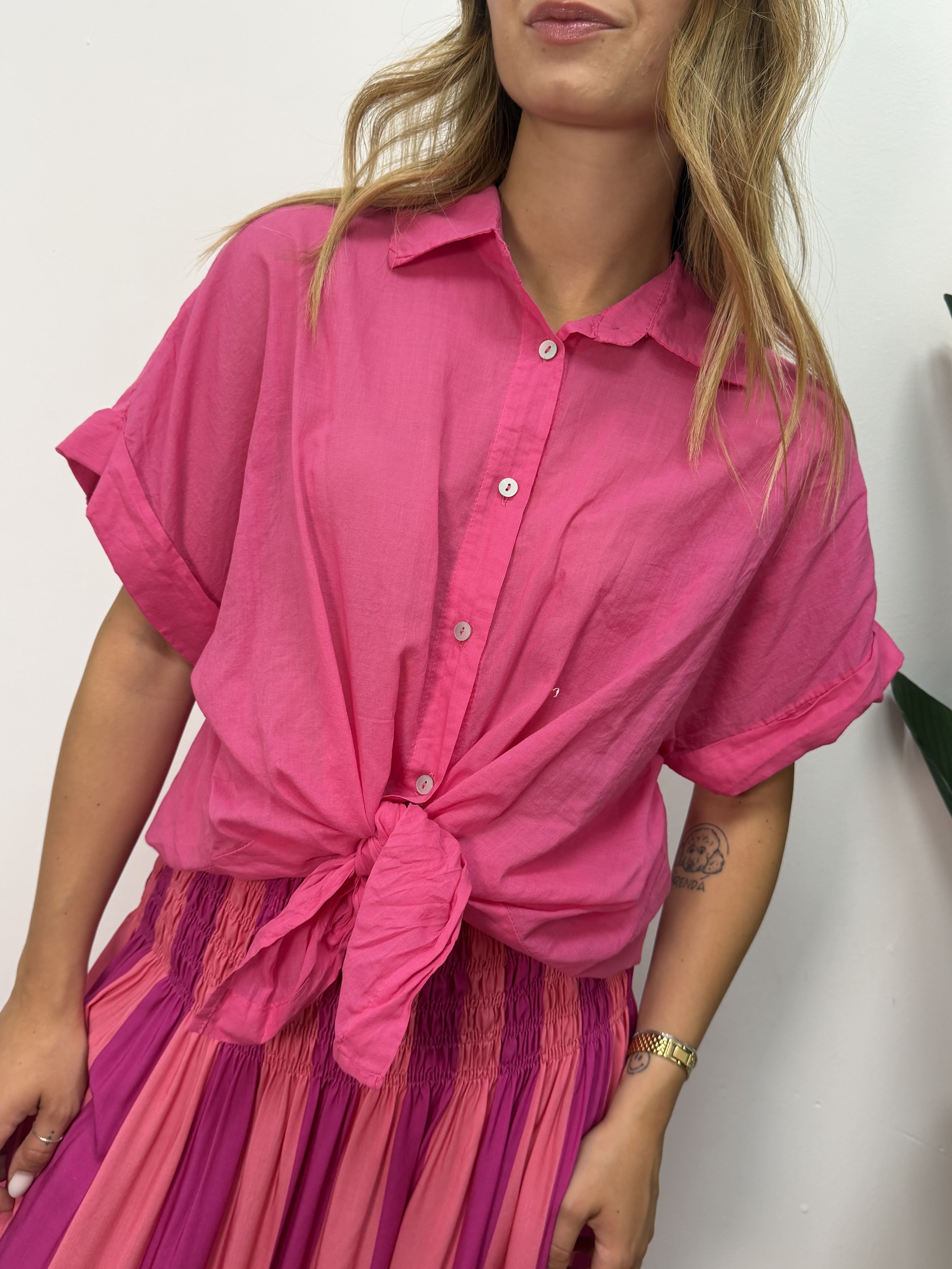 Camicia mezza manica in mussola di cotone Susy Mix