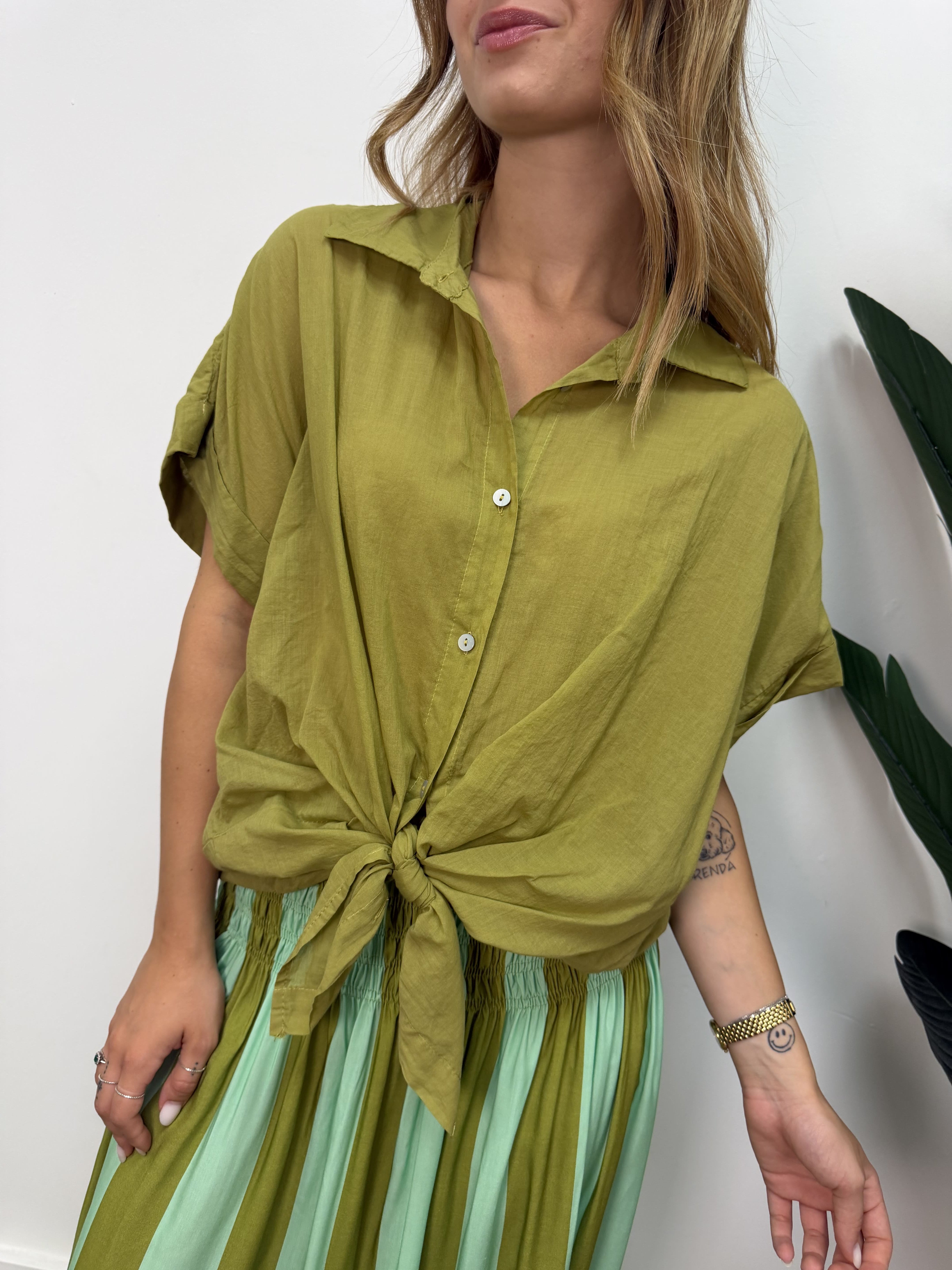 Camicia mezza manica in mussola di cotone Susy Mix