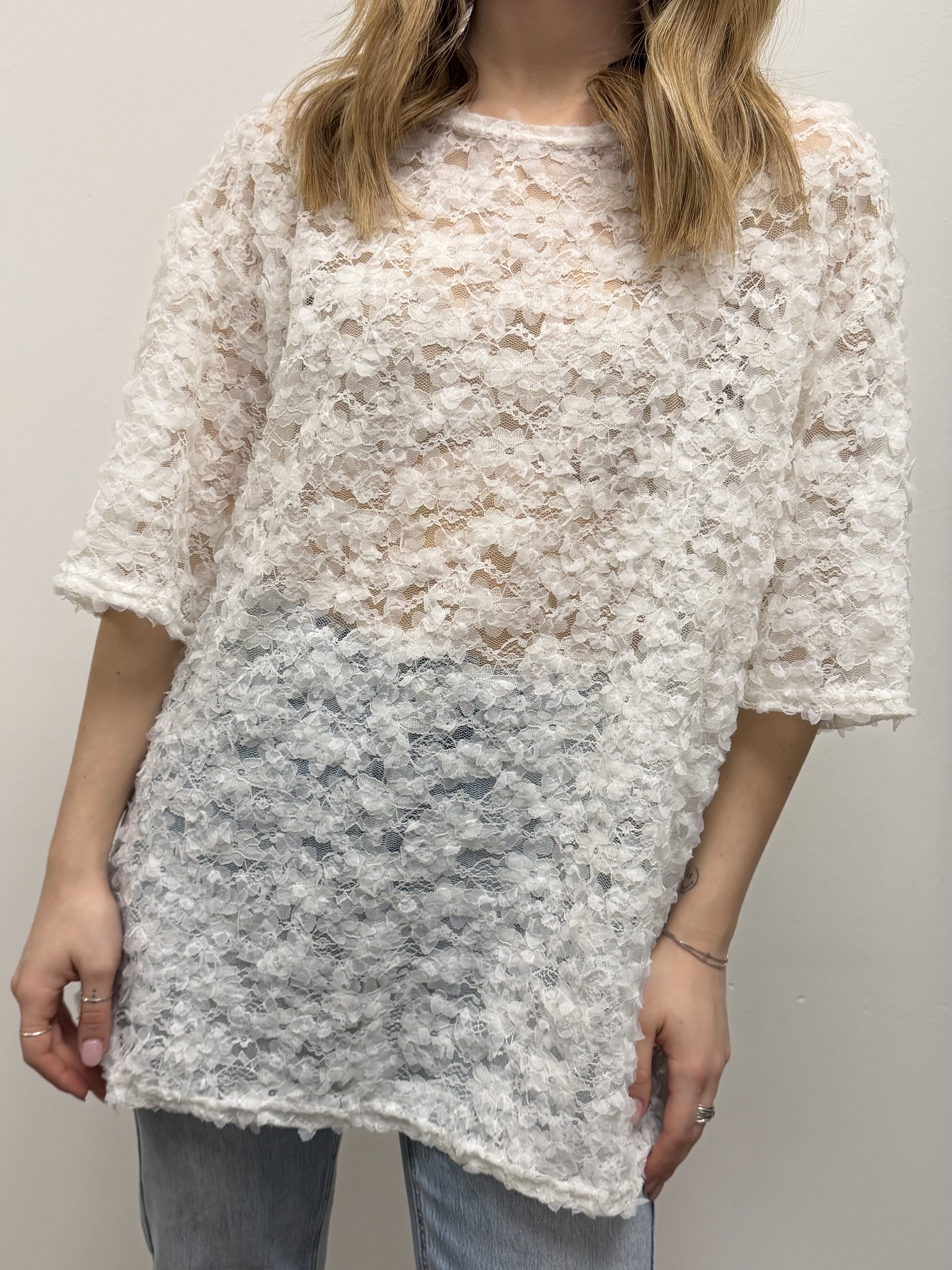 Maxi t-shirt con petali MyD