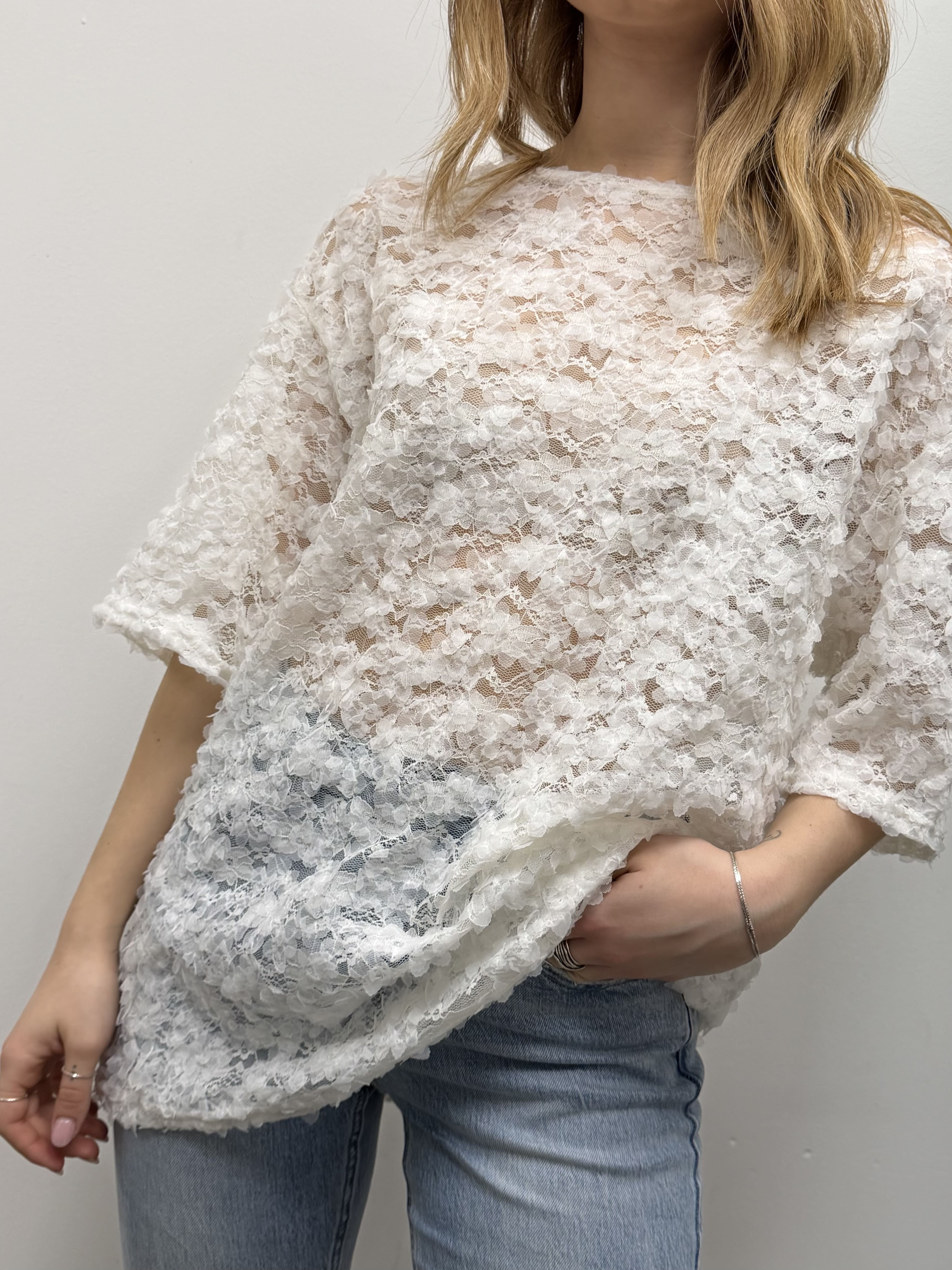 Maxi t-shirt con petali MyD