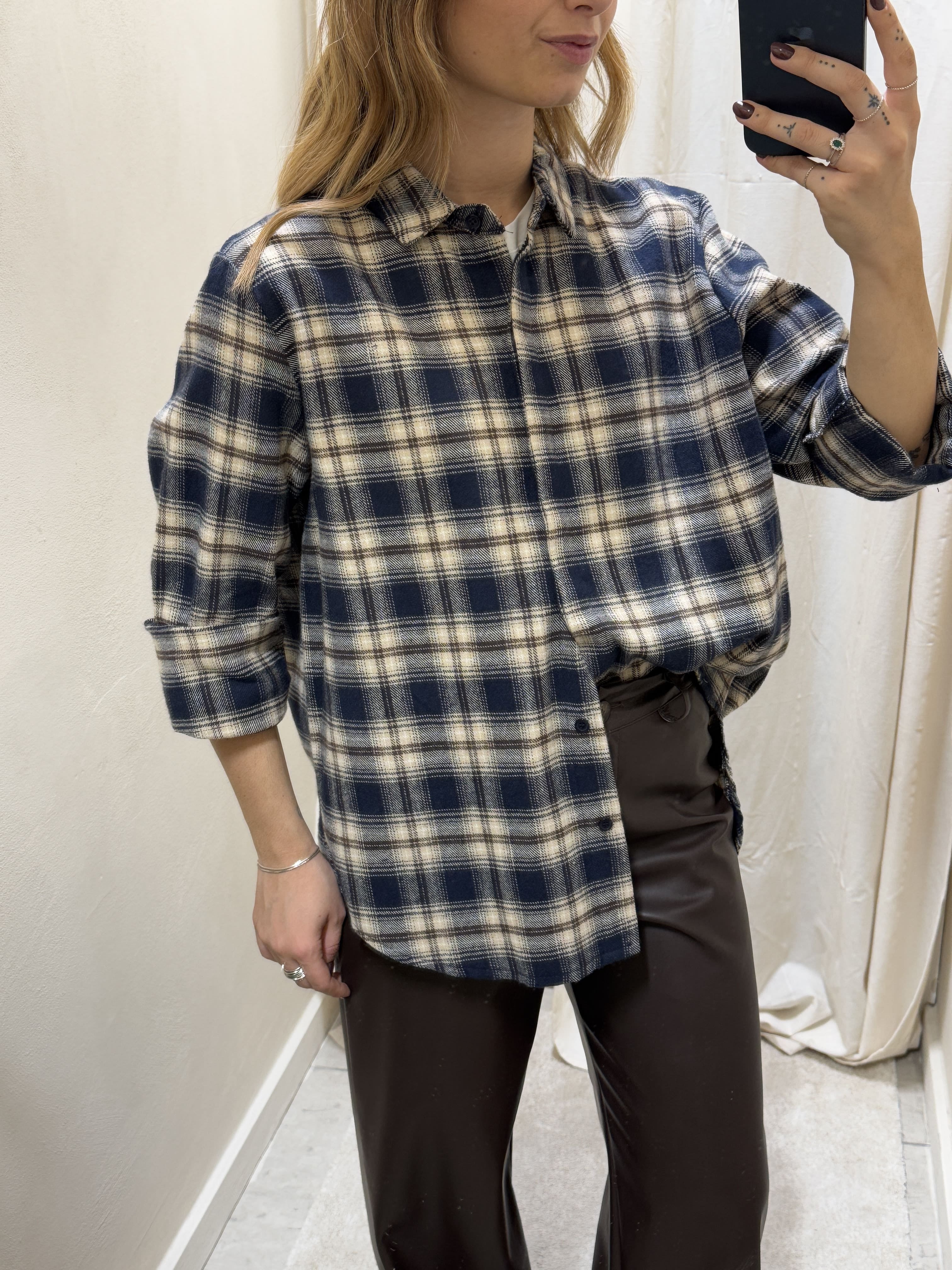 Camicia over in flanella a quadroni MyD
