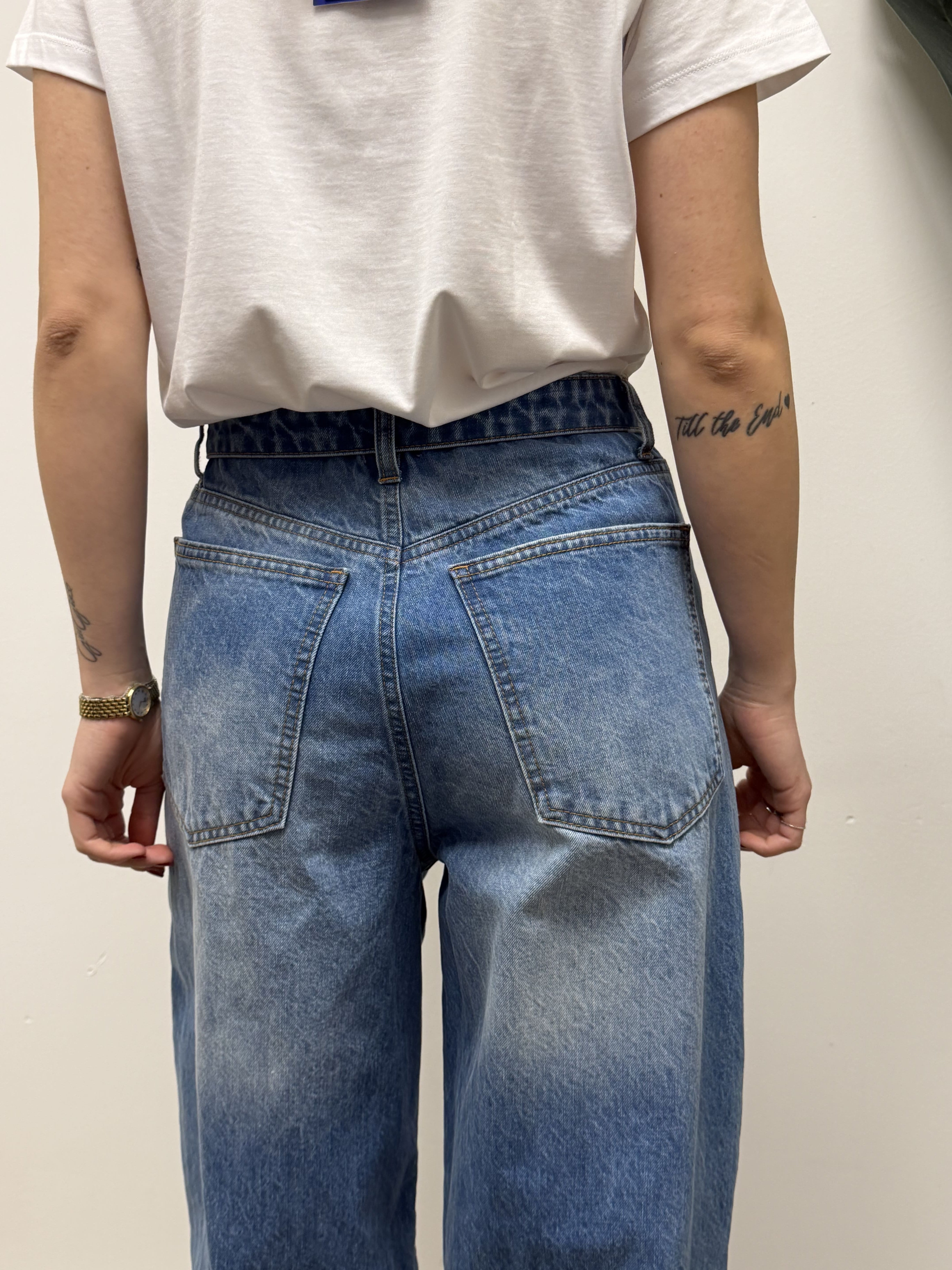 Jeans wide con risvolto Susy Mix