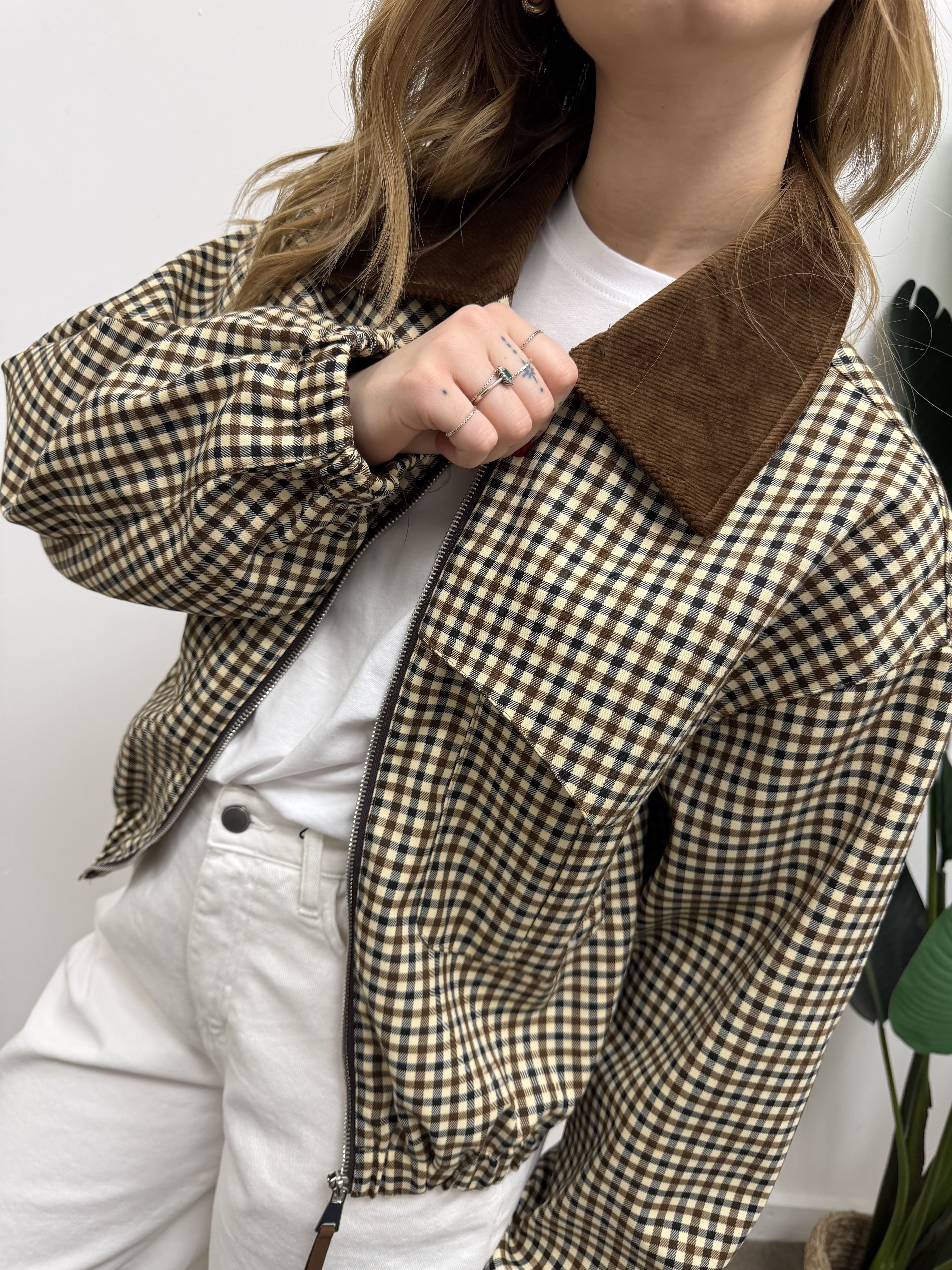 Bomber pied de poule Dixie