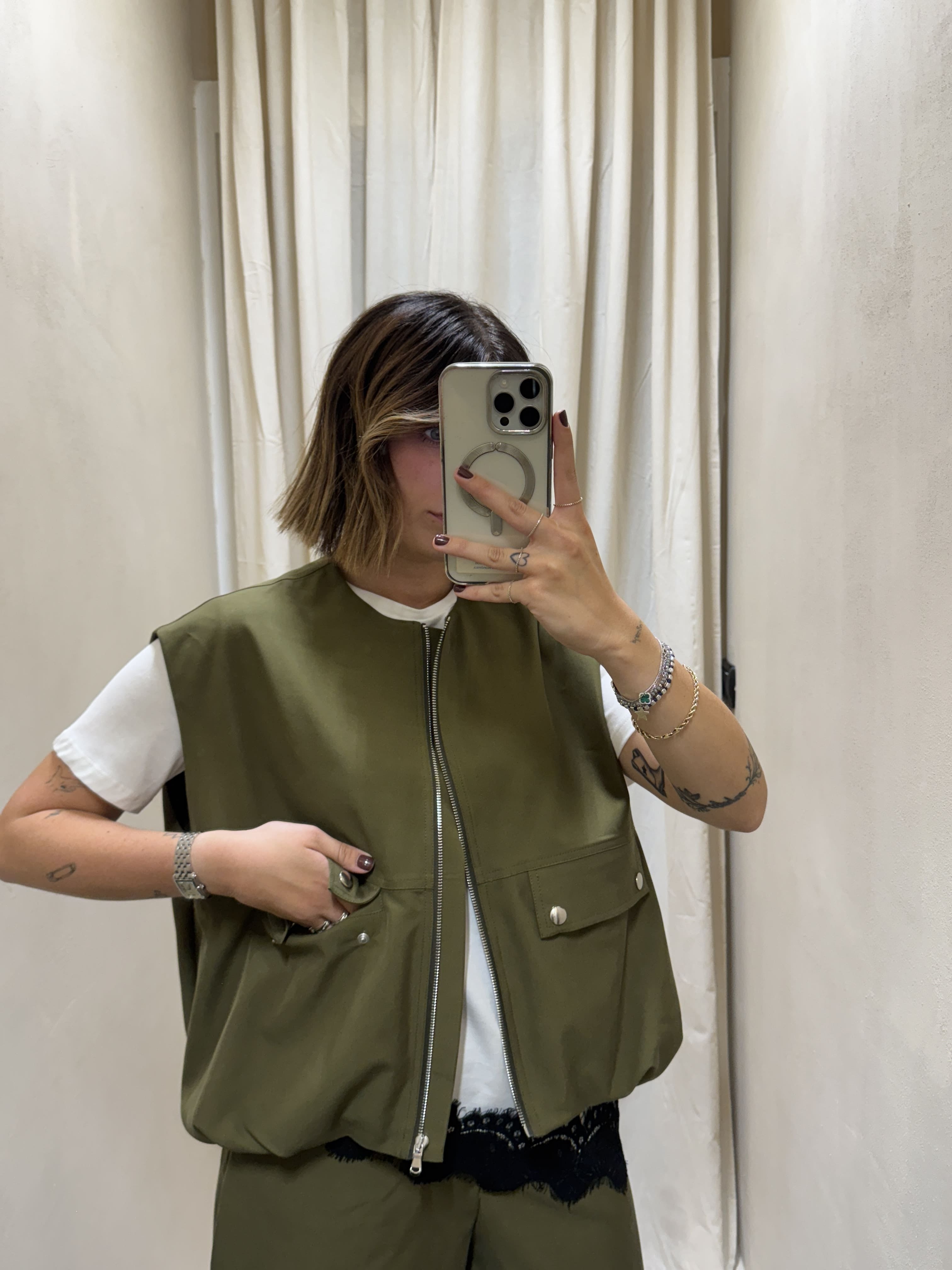 Gilet over arricciato Dixie