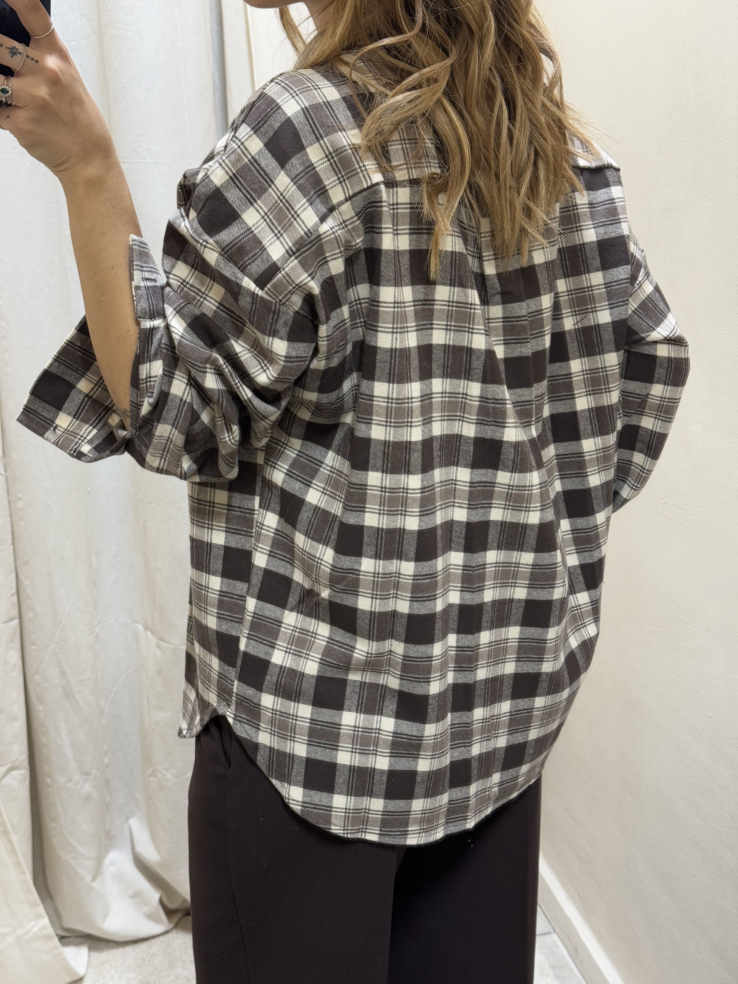 Camicia a quadroni in flanella Susy Mix