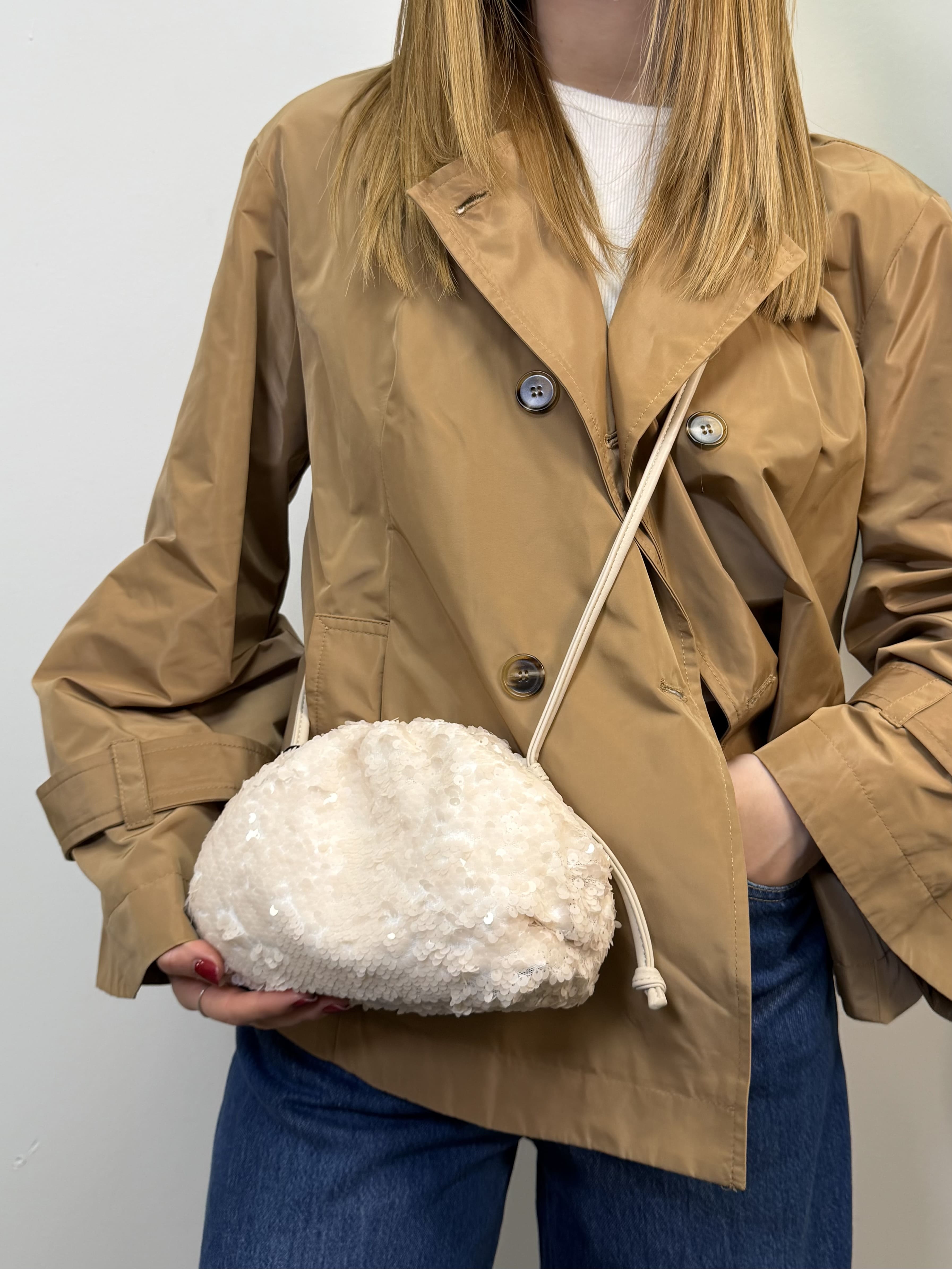 Borsa Ariel a tracolla con micro paillettes VICOLO