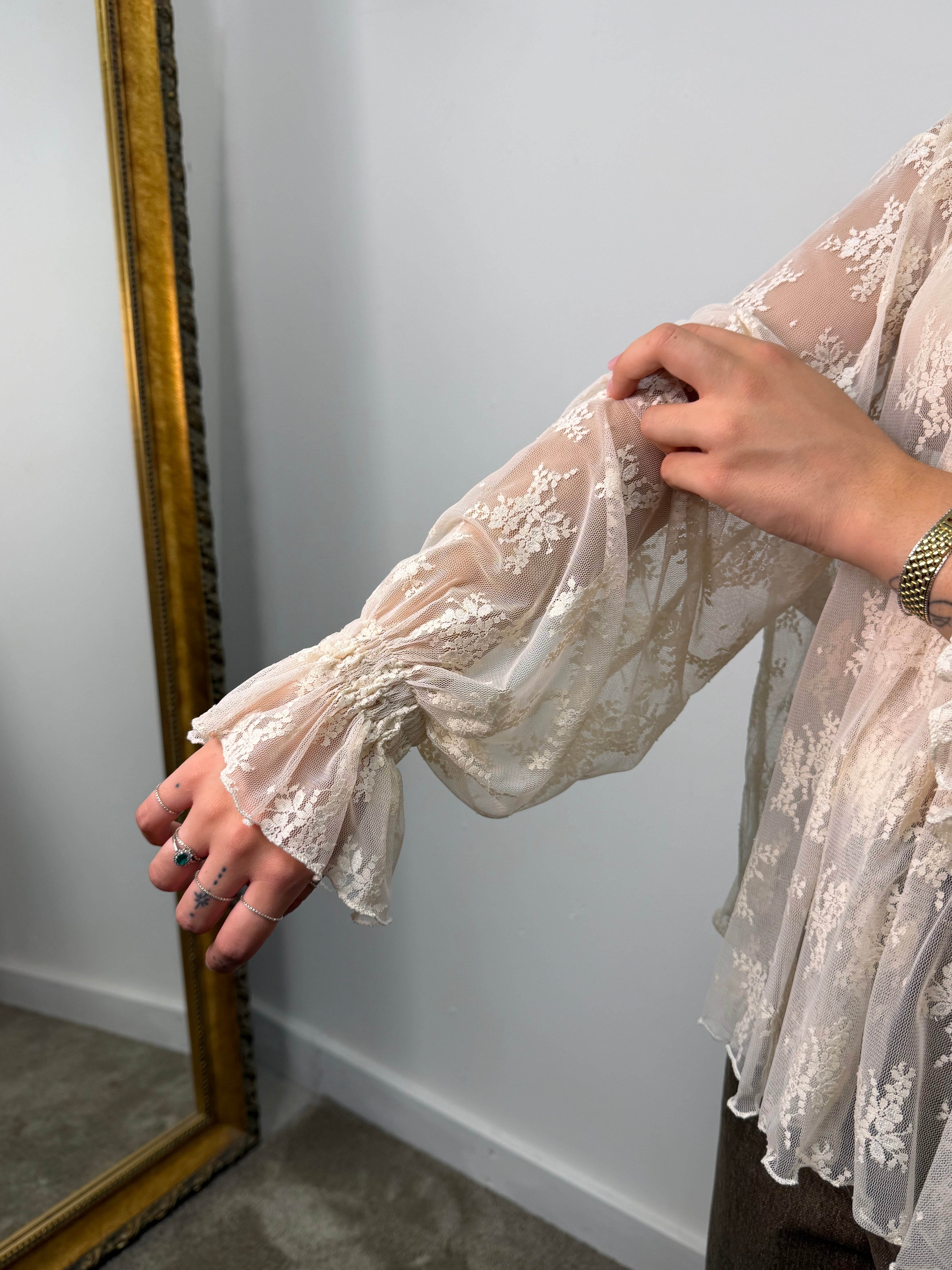 Maglia in pizzo mezzo collo Imperial