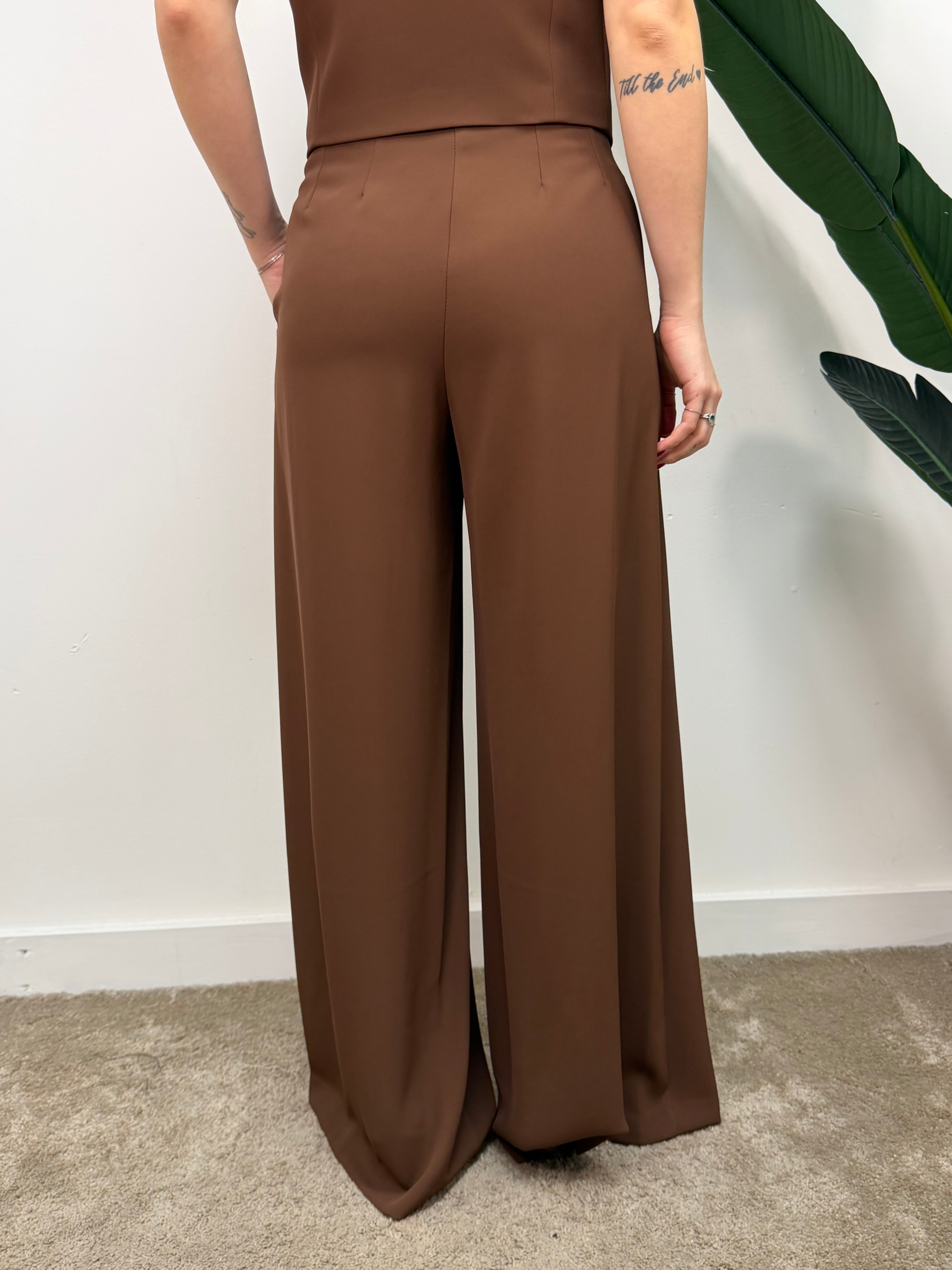 Pantalone palazzo fluido in cadí Imperial