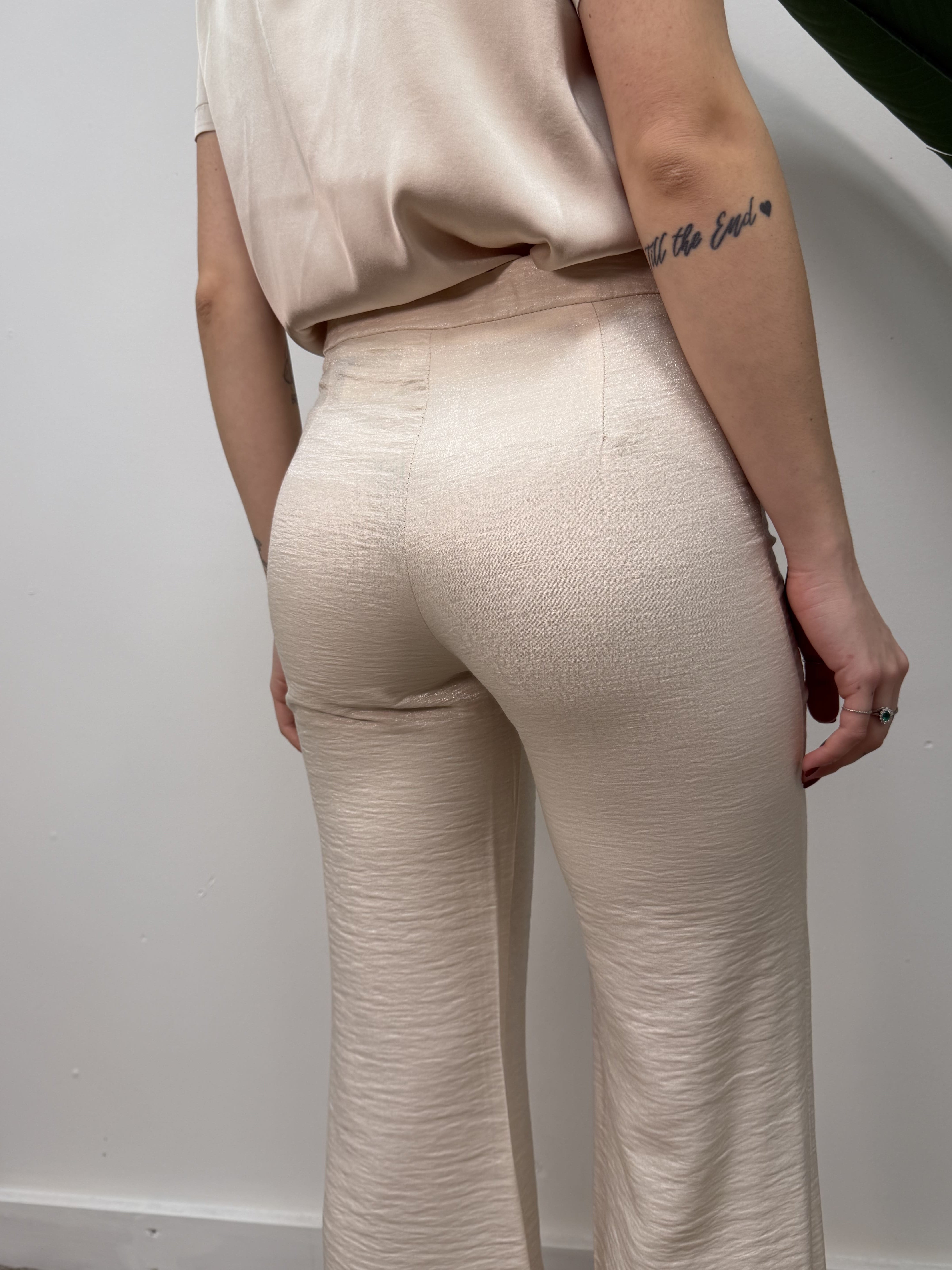 Pantalone tramato a zampa ampia HaveOne