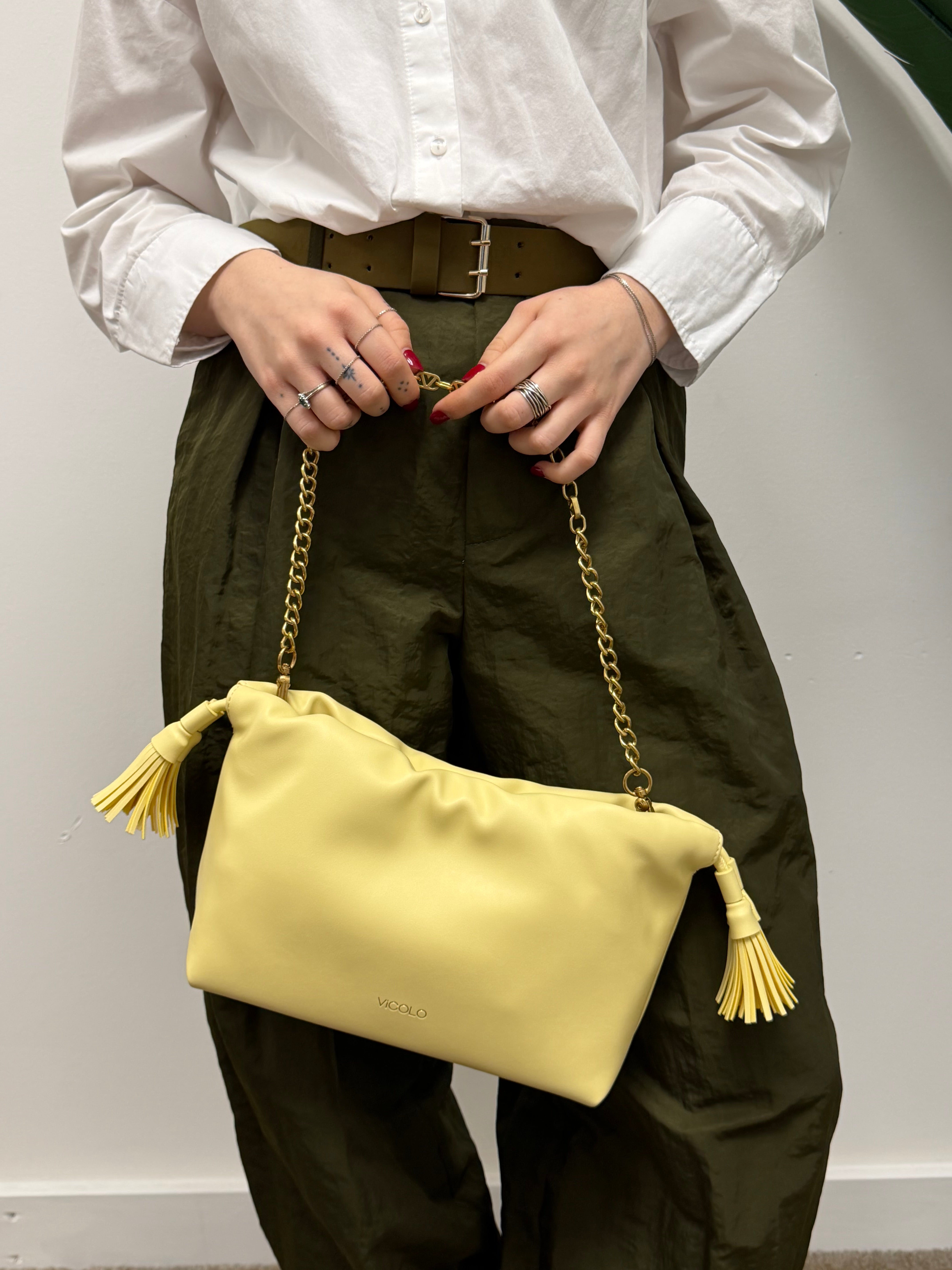 Borsa Tassel small in ecopelle VICOLO