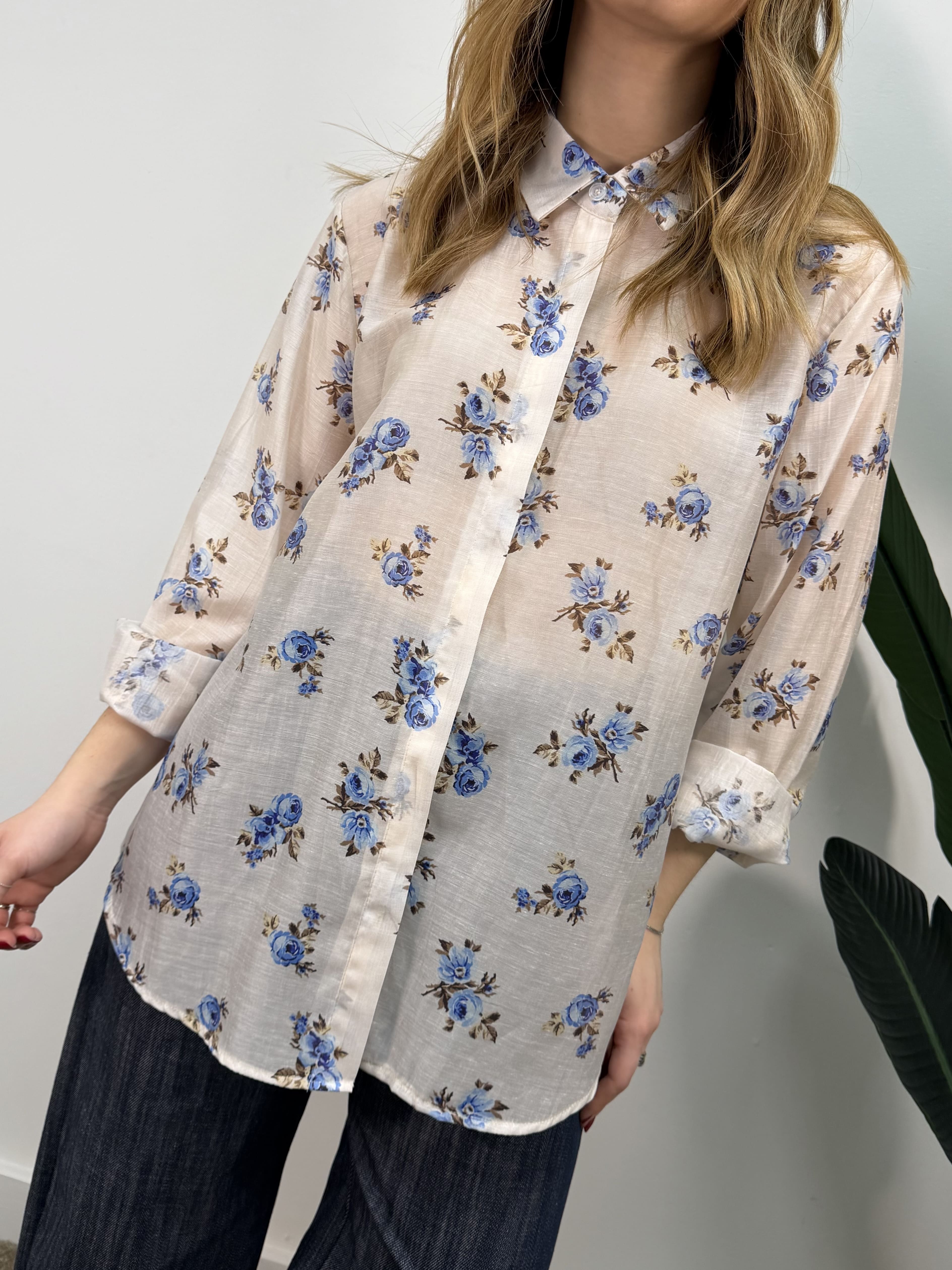Camicia lyocell stampa fiore MYD