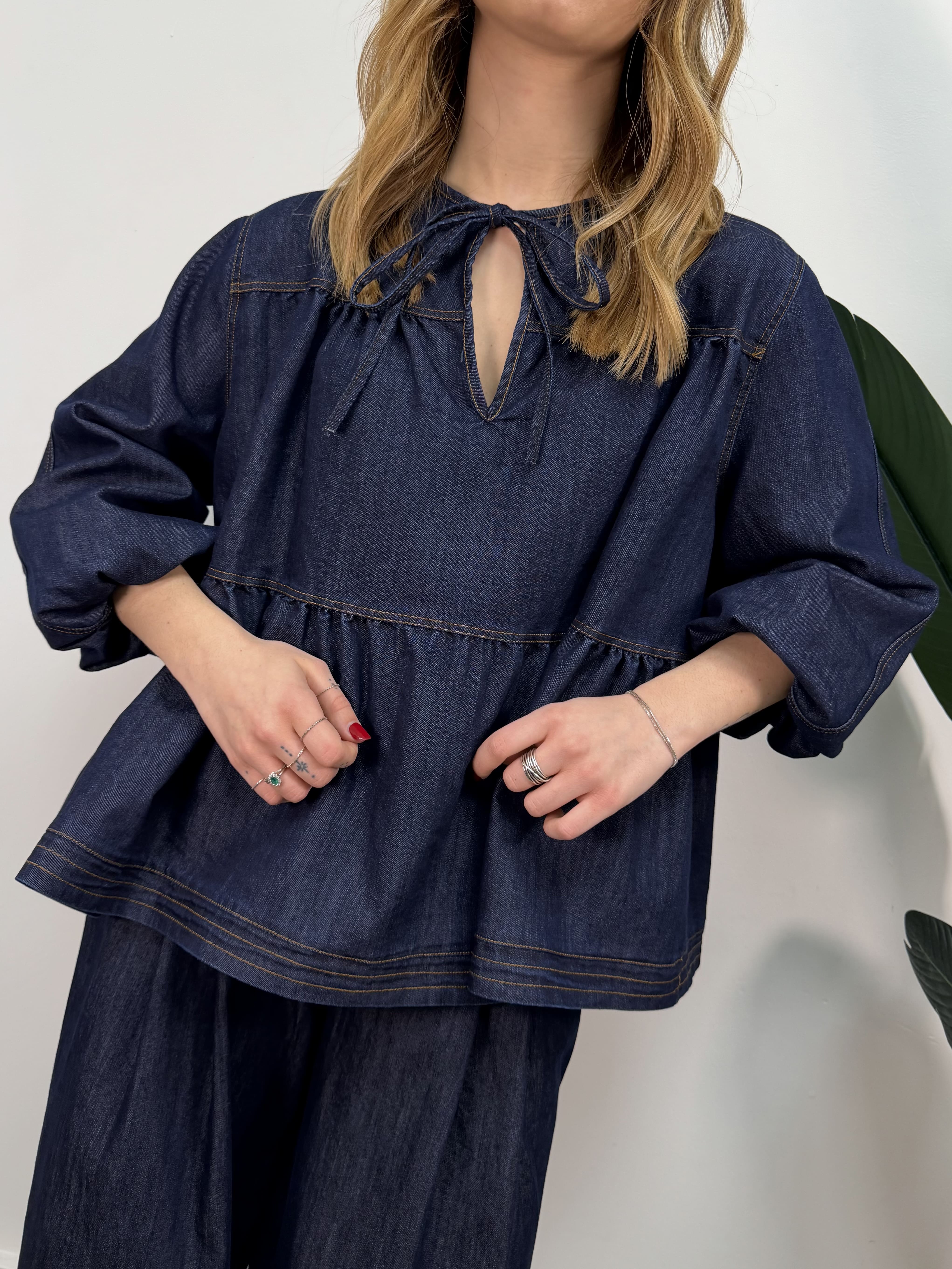 Camicia svasata denim VICOLO