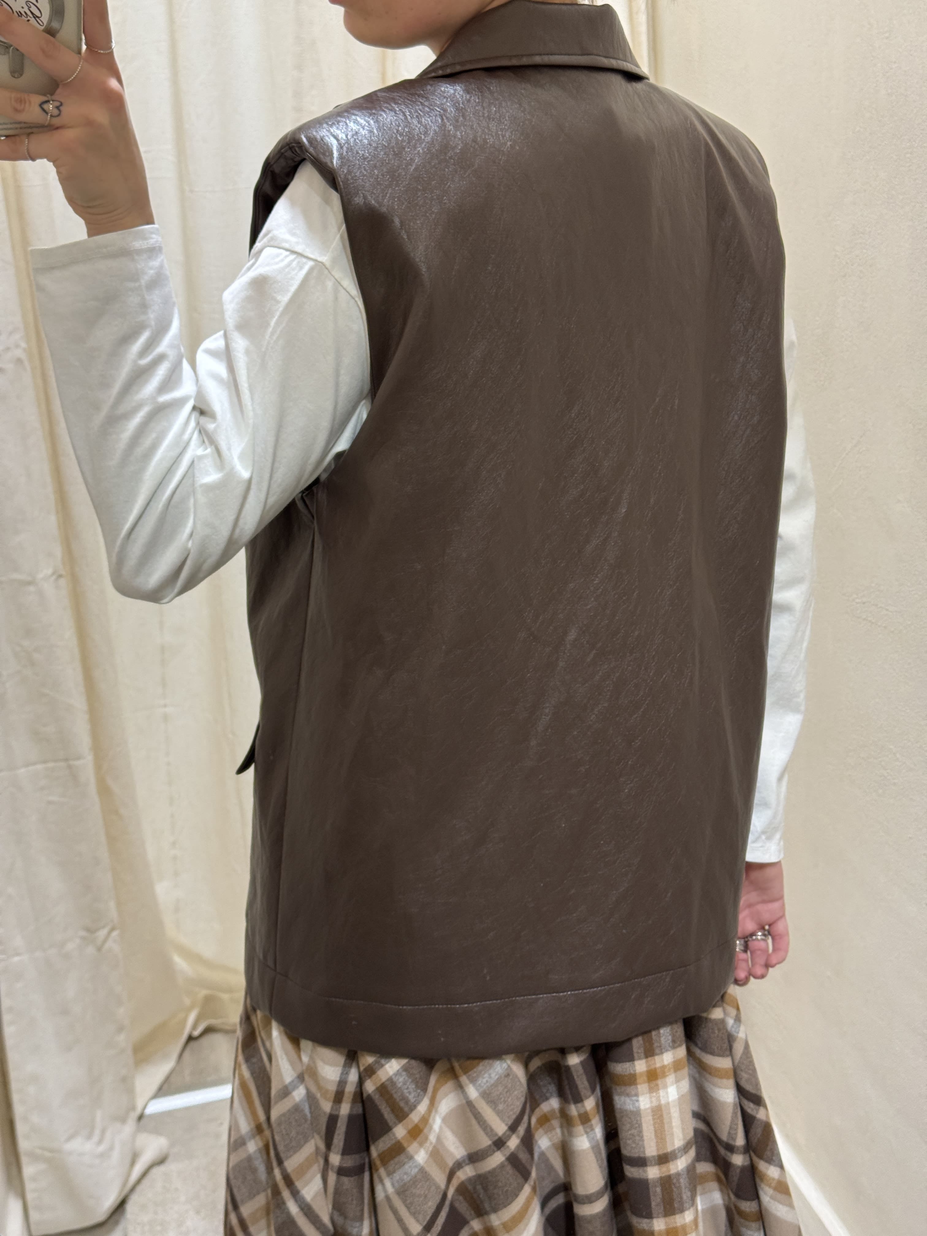 Gilet doppiopetto in ecopelle effetto vinile Susy Mix