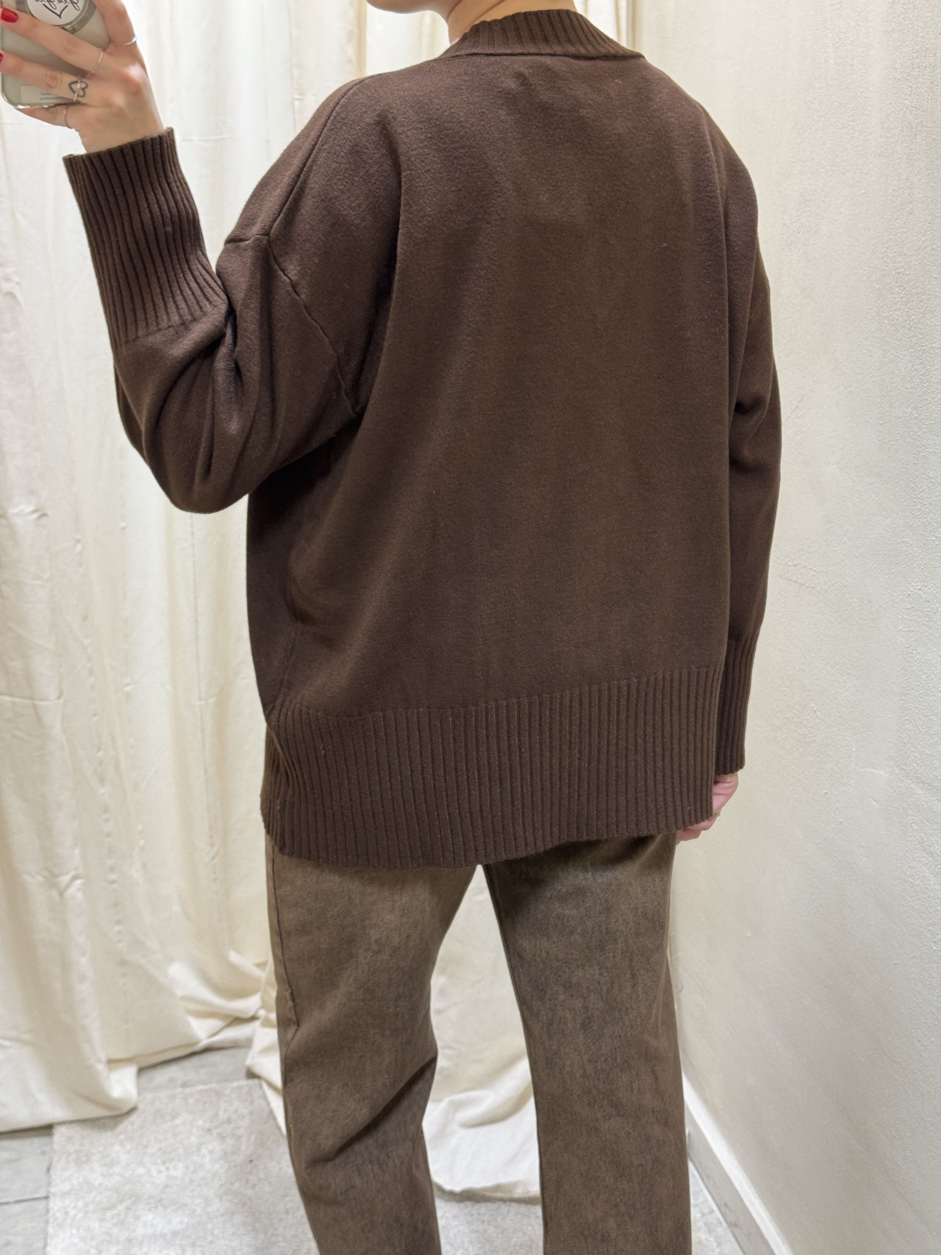Maglione basic in viscosa scollo V Susy Mix