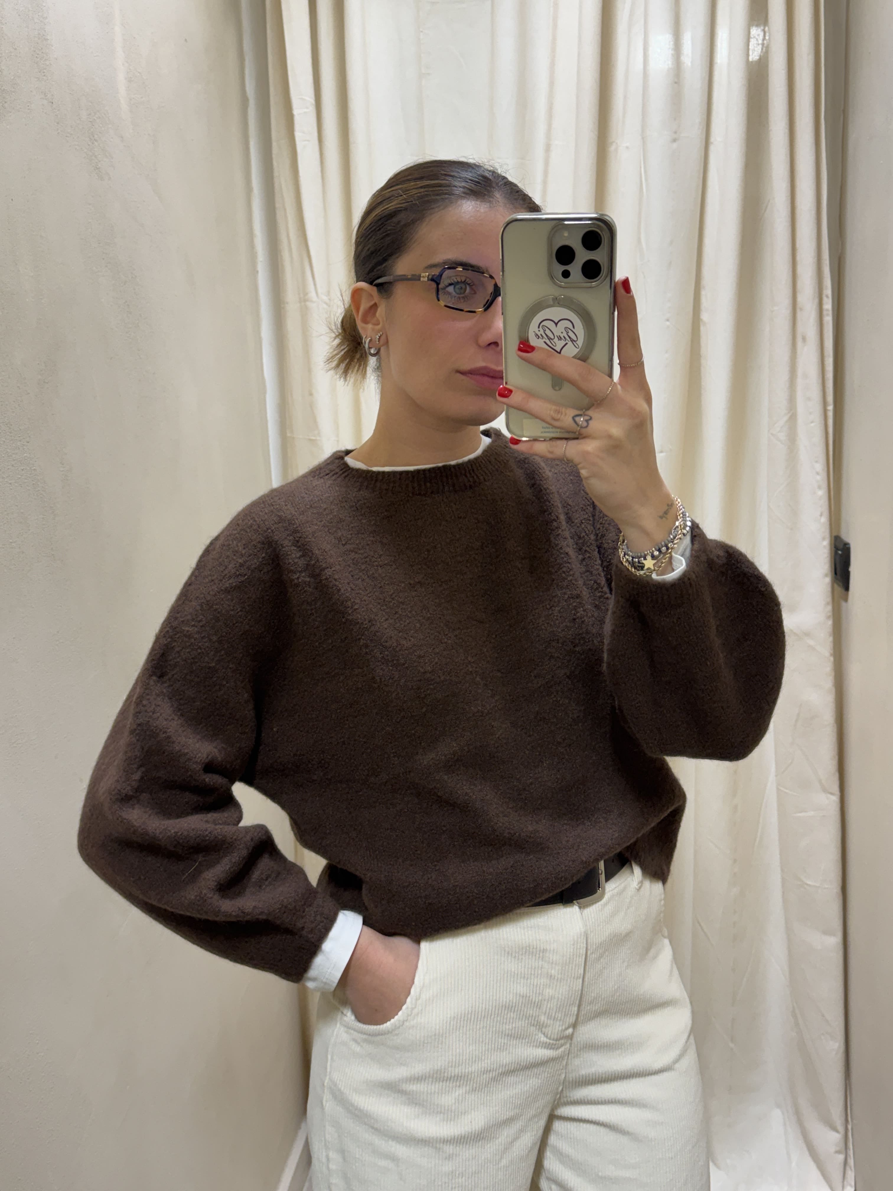 Maglioncino girocollo in alpaca MyD