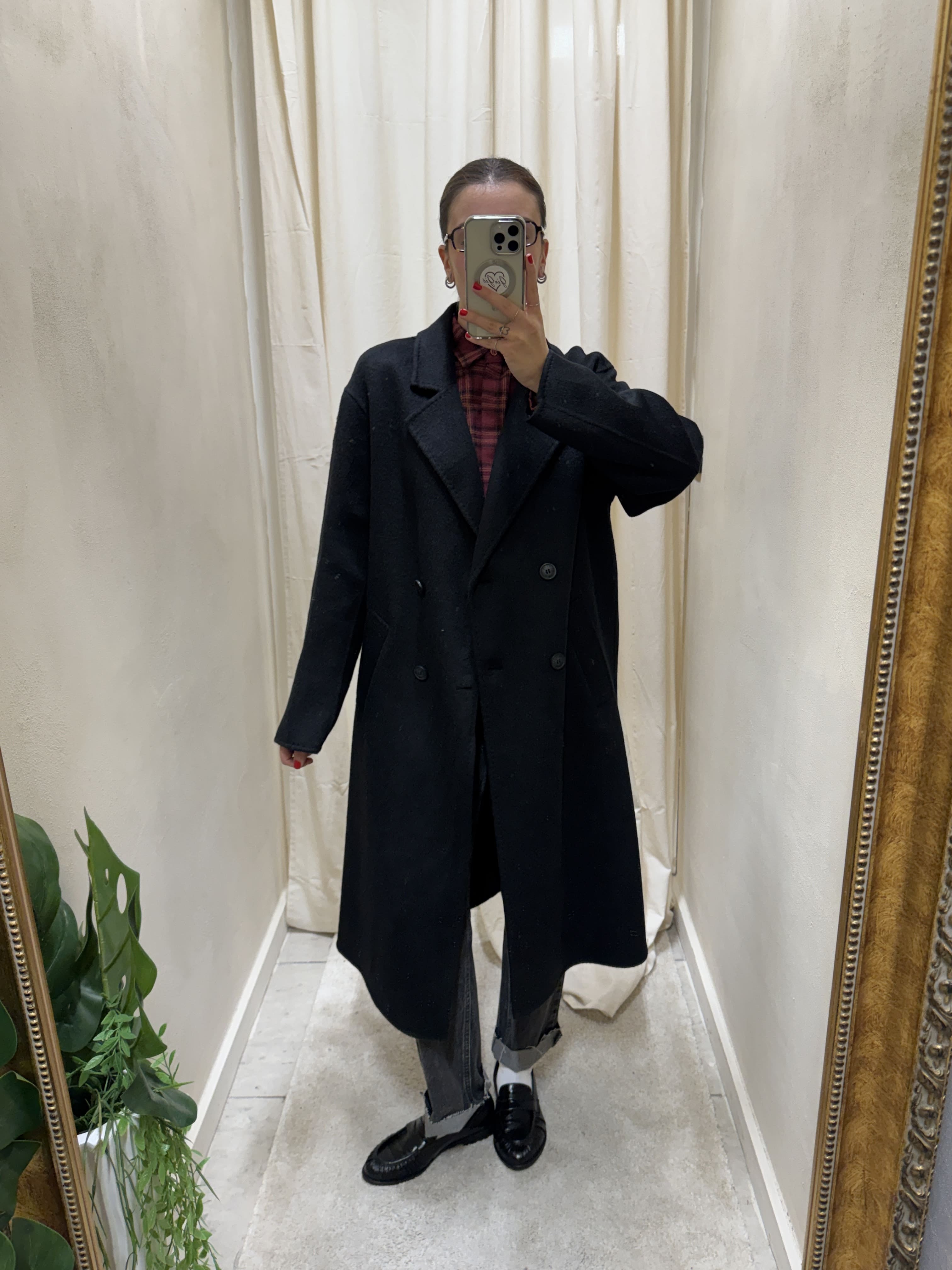 Cappotto lungo doppiopetto in misto lana HaveOne