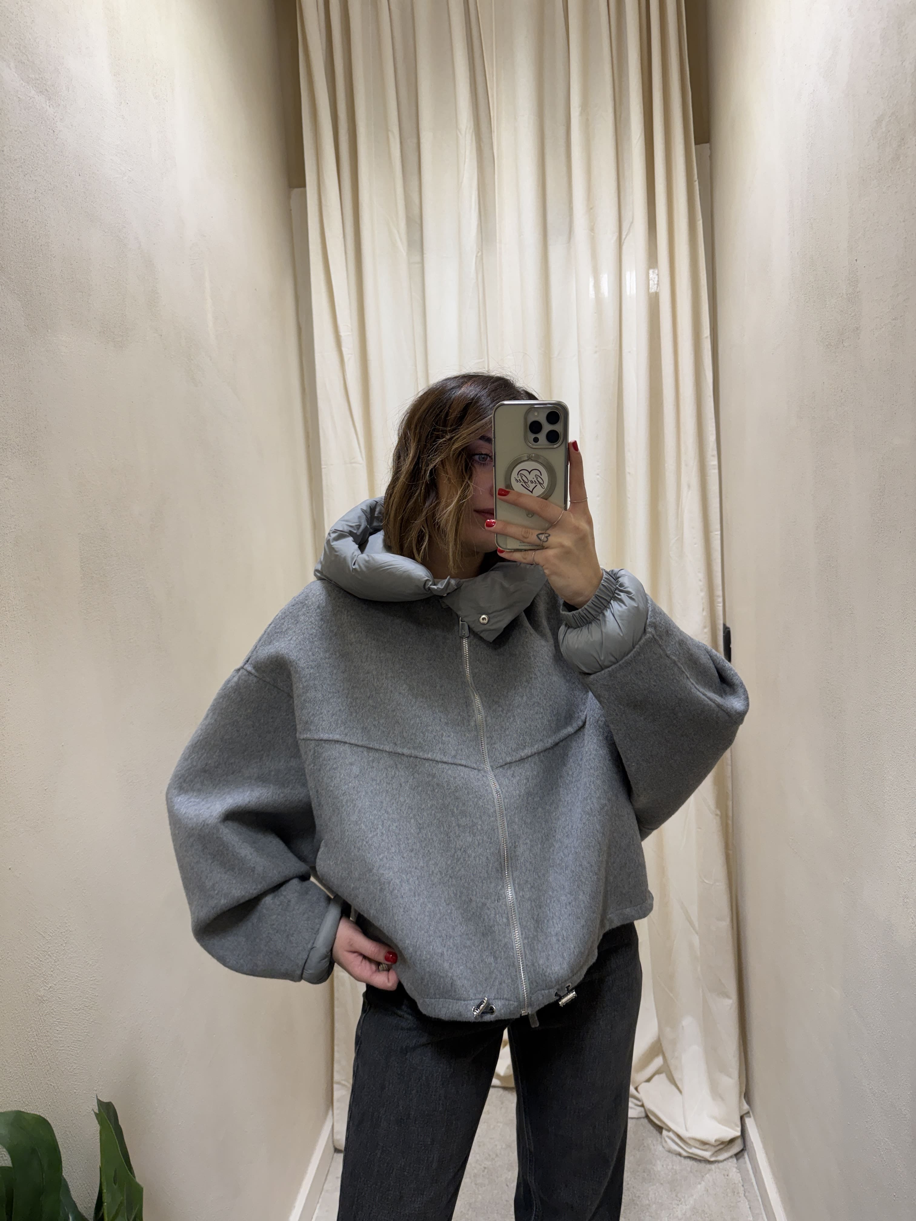 Bomber misto lana con inserti in piumino HaveOne