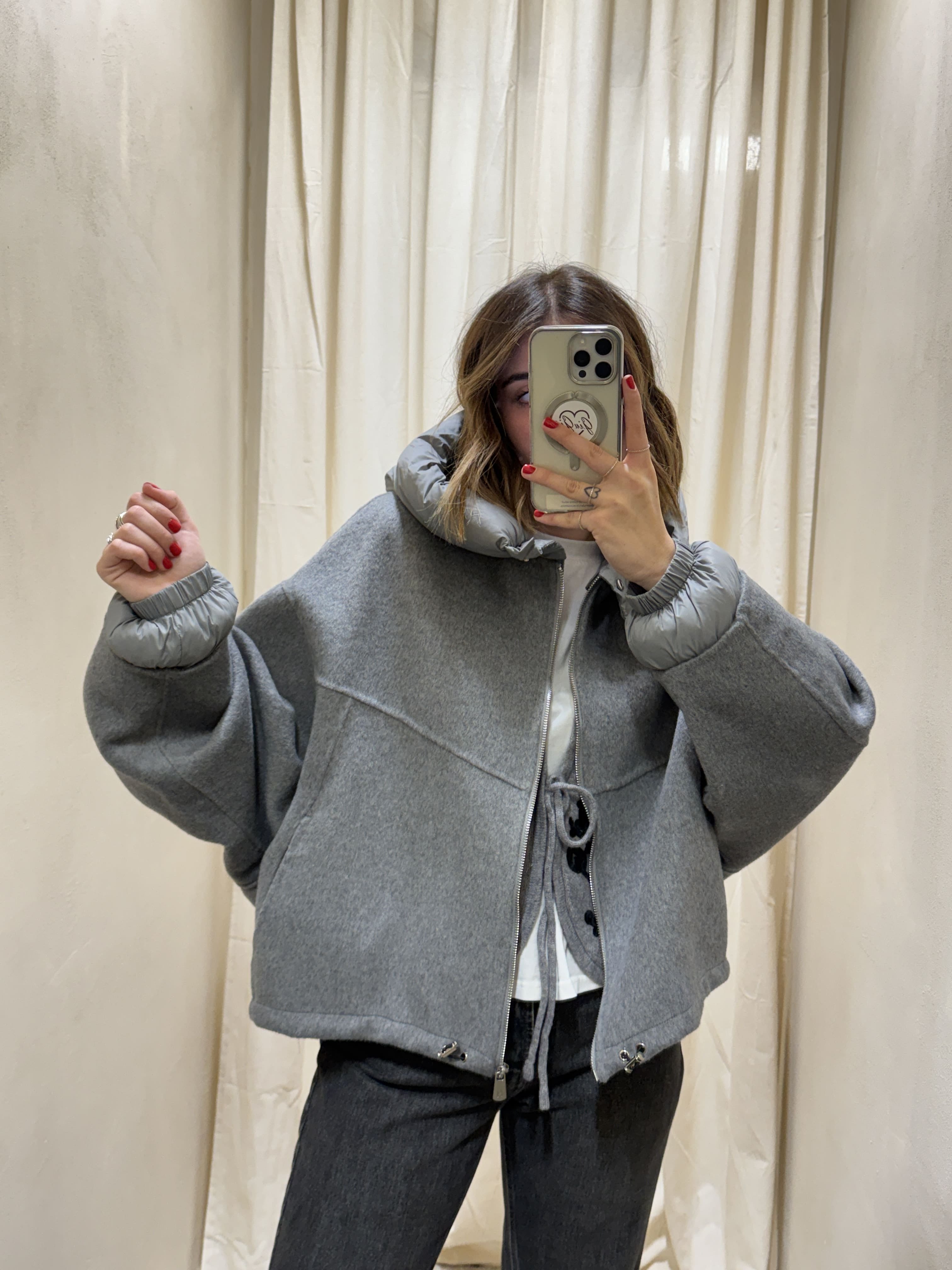 Bomber misto lana con inserti in piumino HaveOne