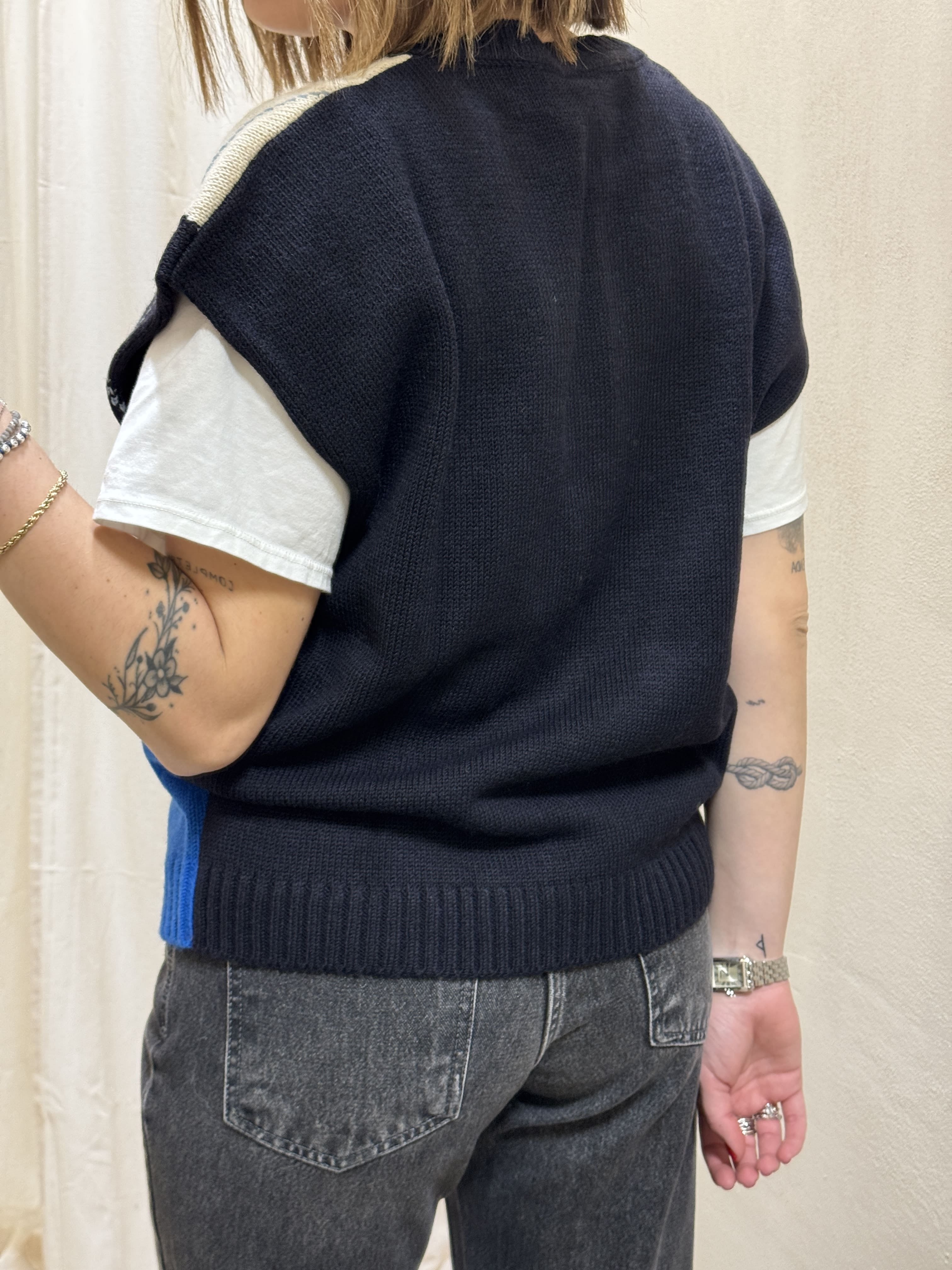 Gilet a rombi multicolor Tensione In