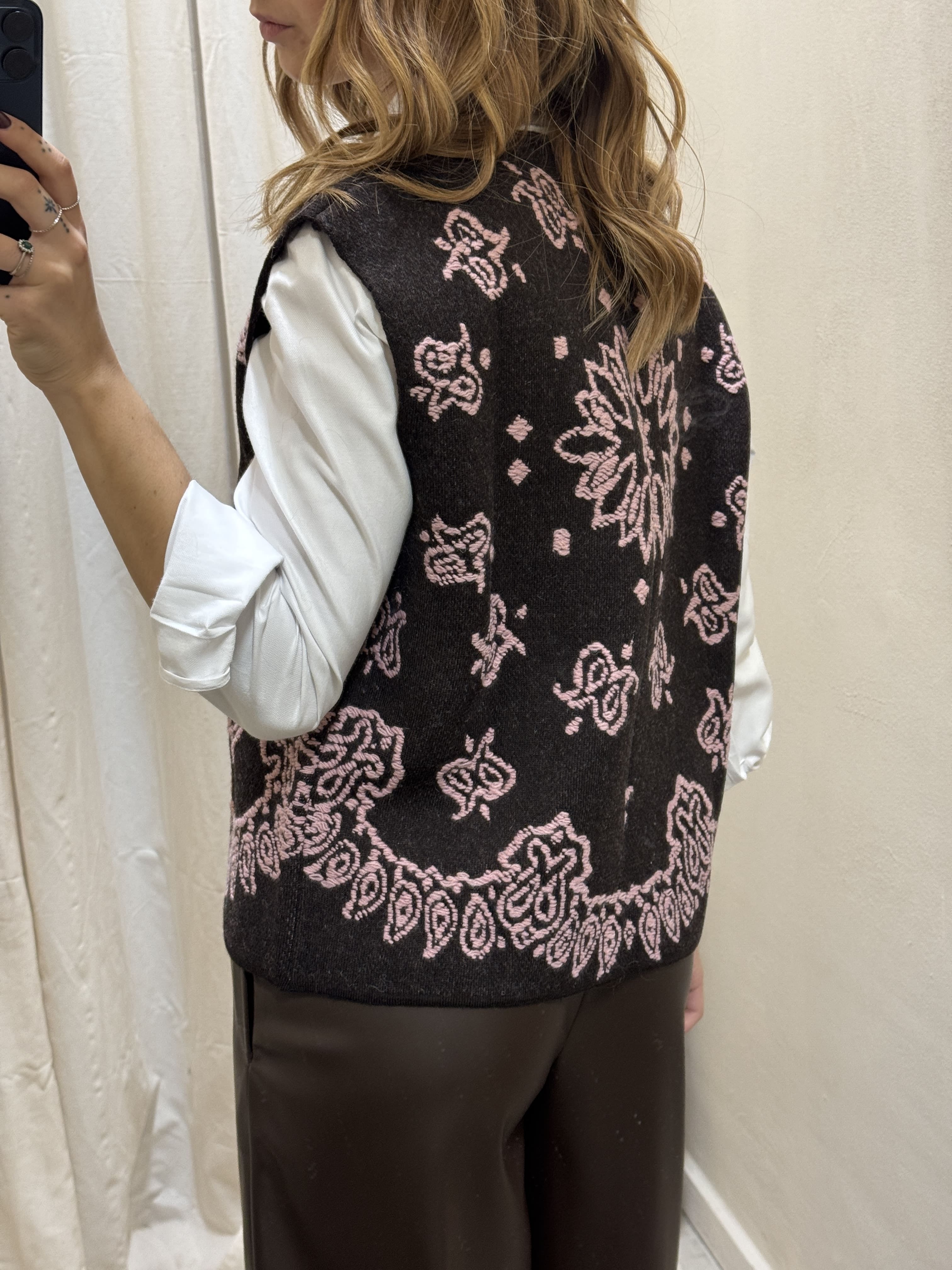 Gilet in maglia con ricami Tensione In