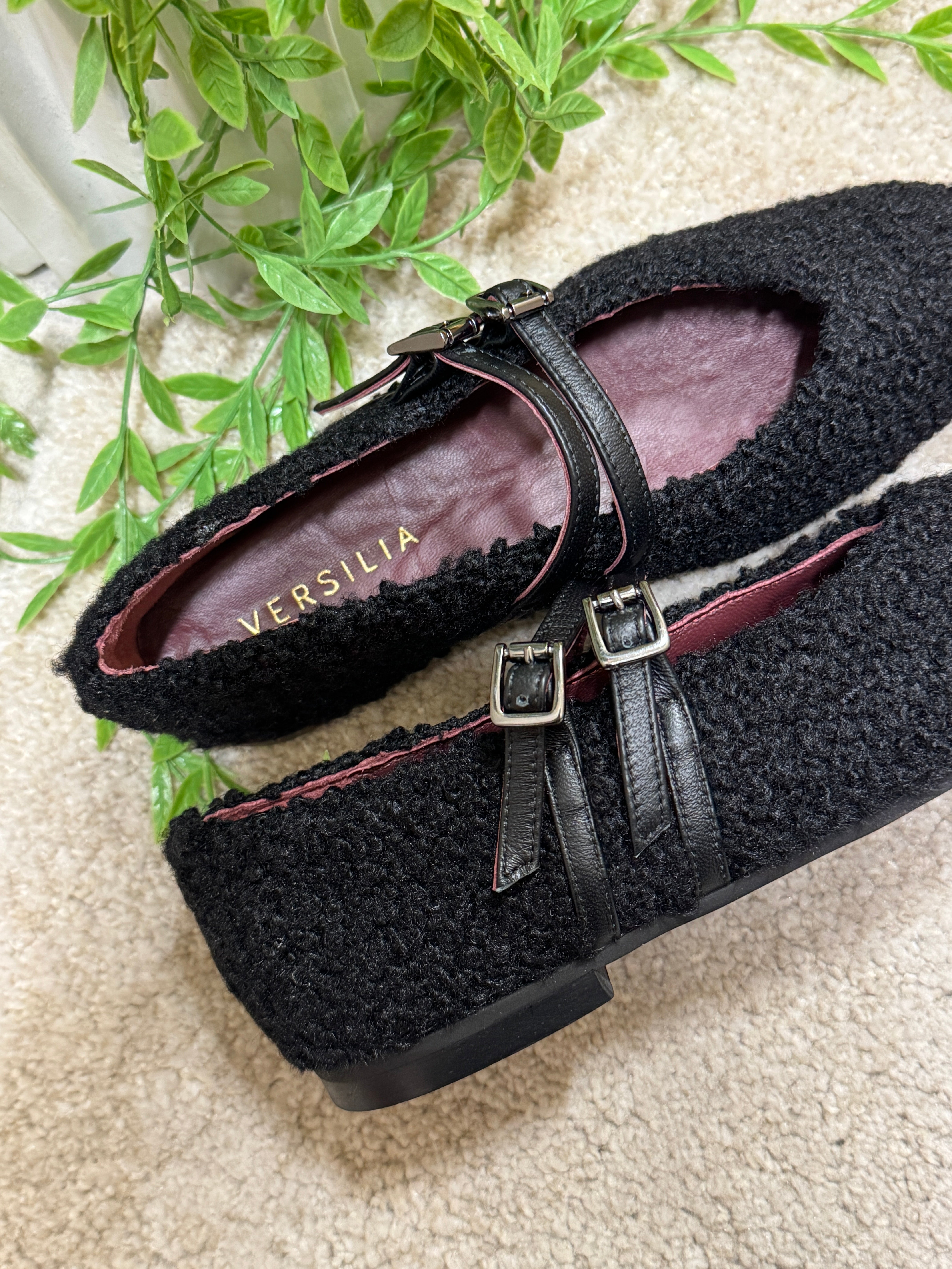 Ballerina astrakan doppio cinturino Versilia