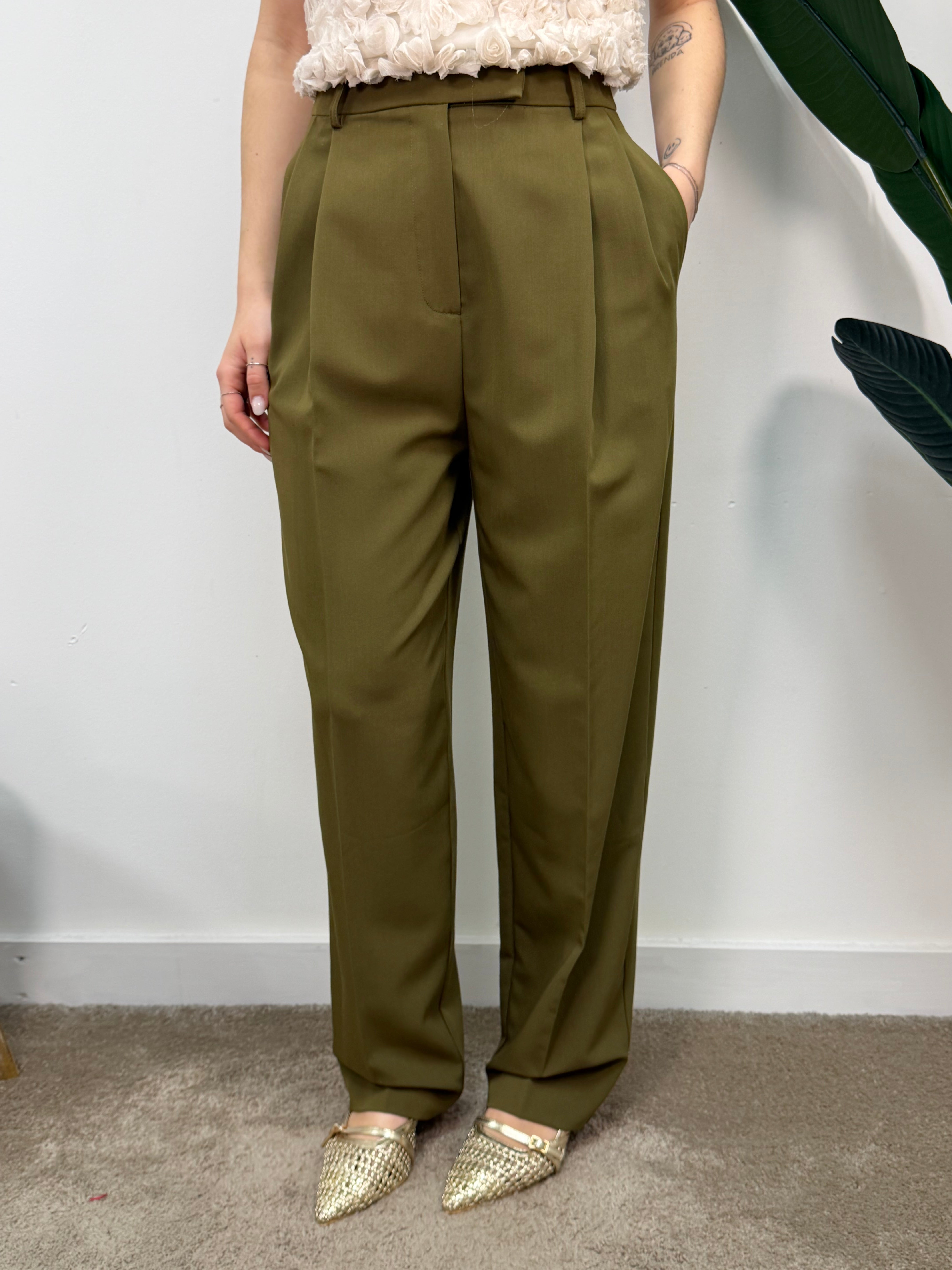 Pantalone dritto con pinces Imperial