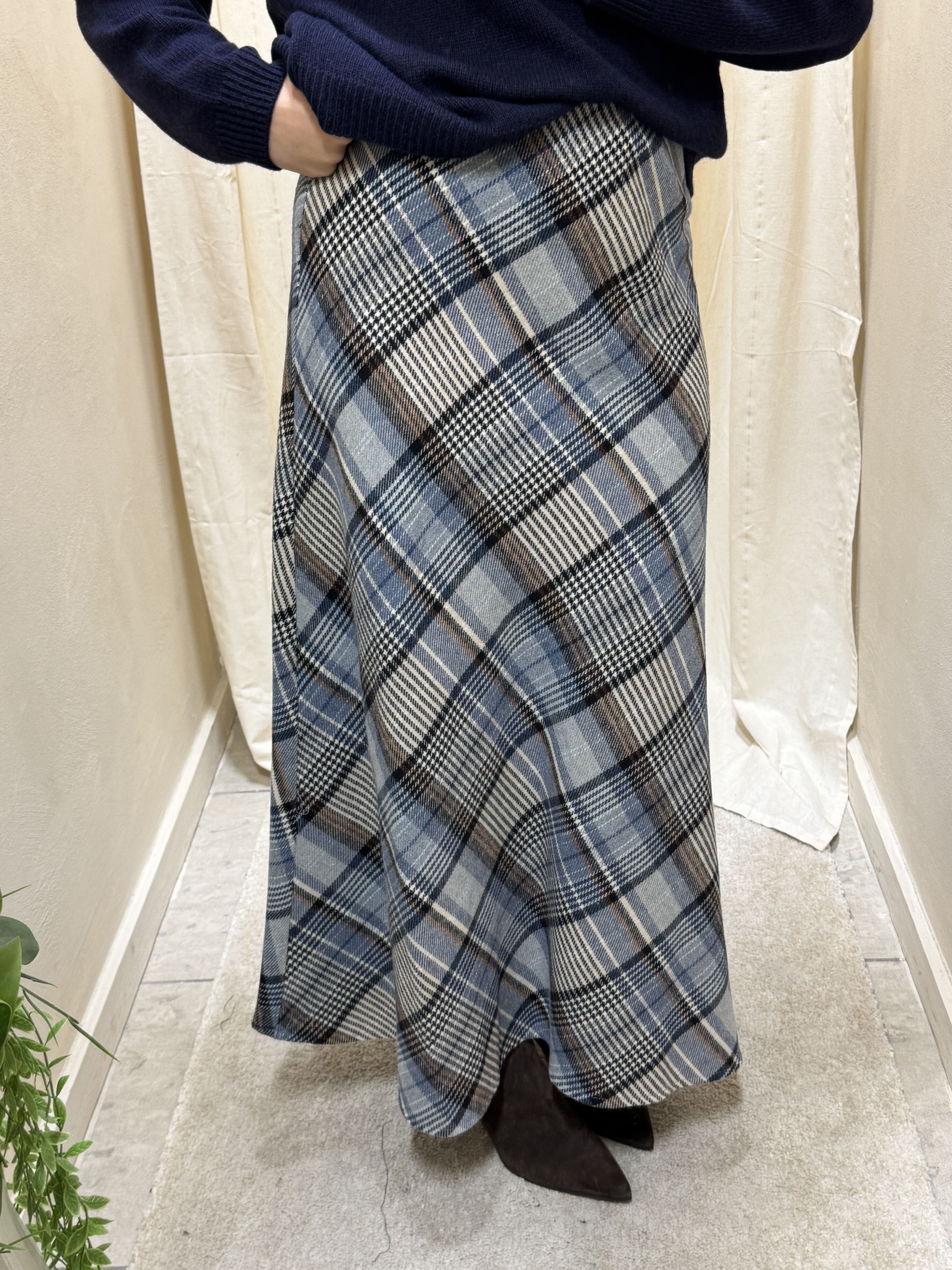 Gonna lunga svasata quadri Tensione In