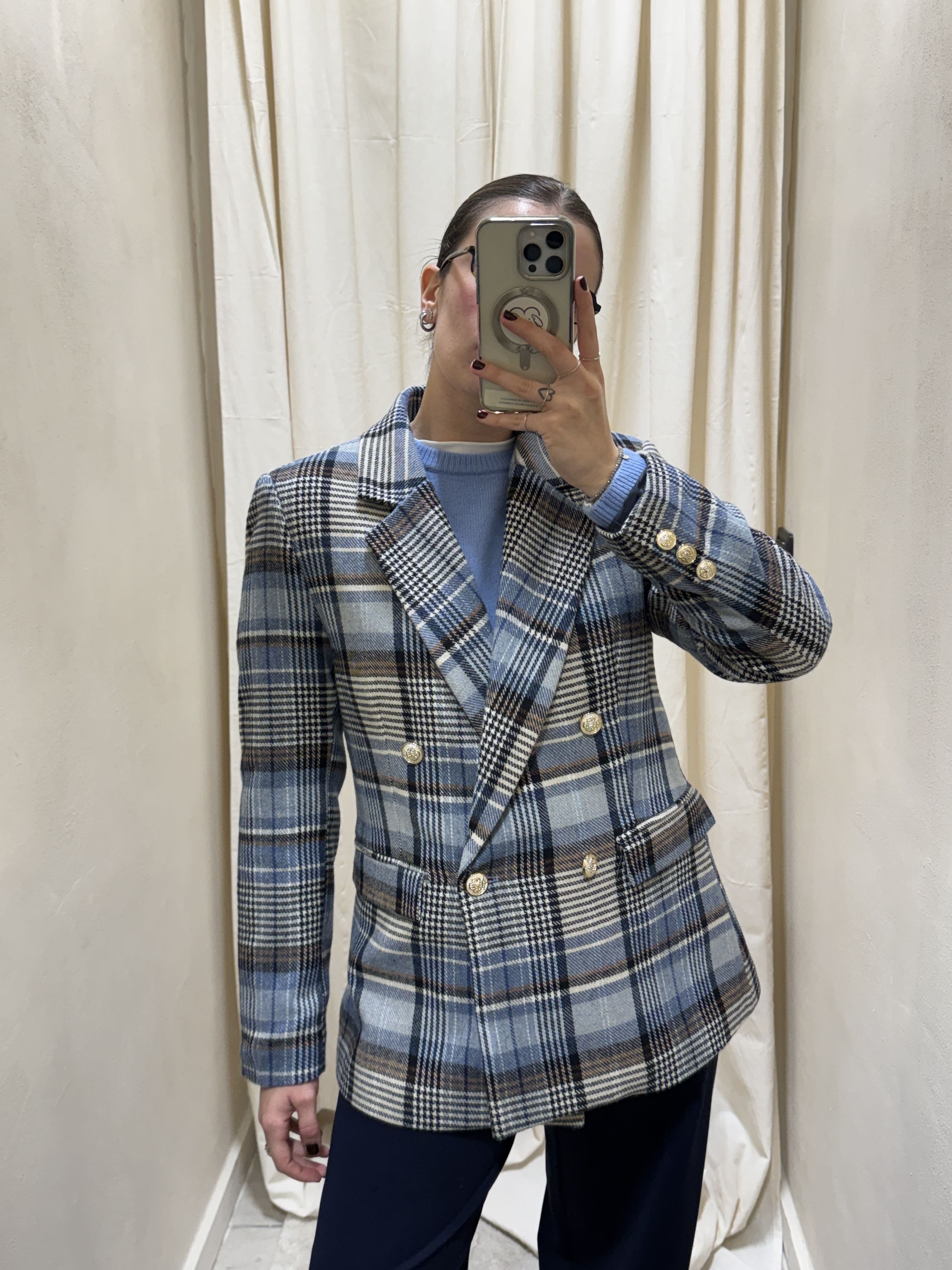 Giacca doppiopetto quadri Tensione In