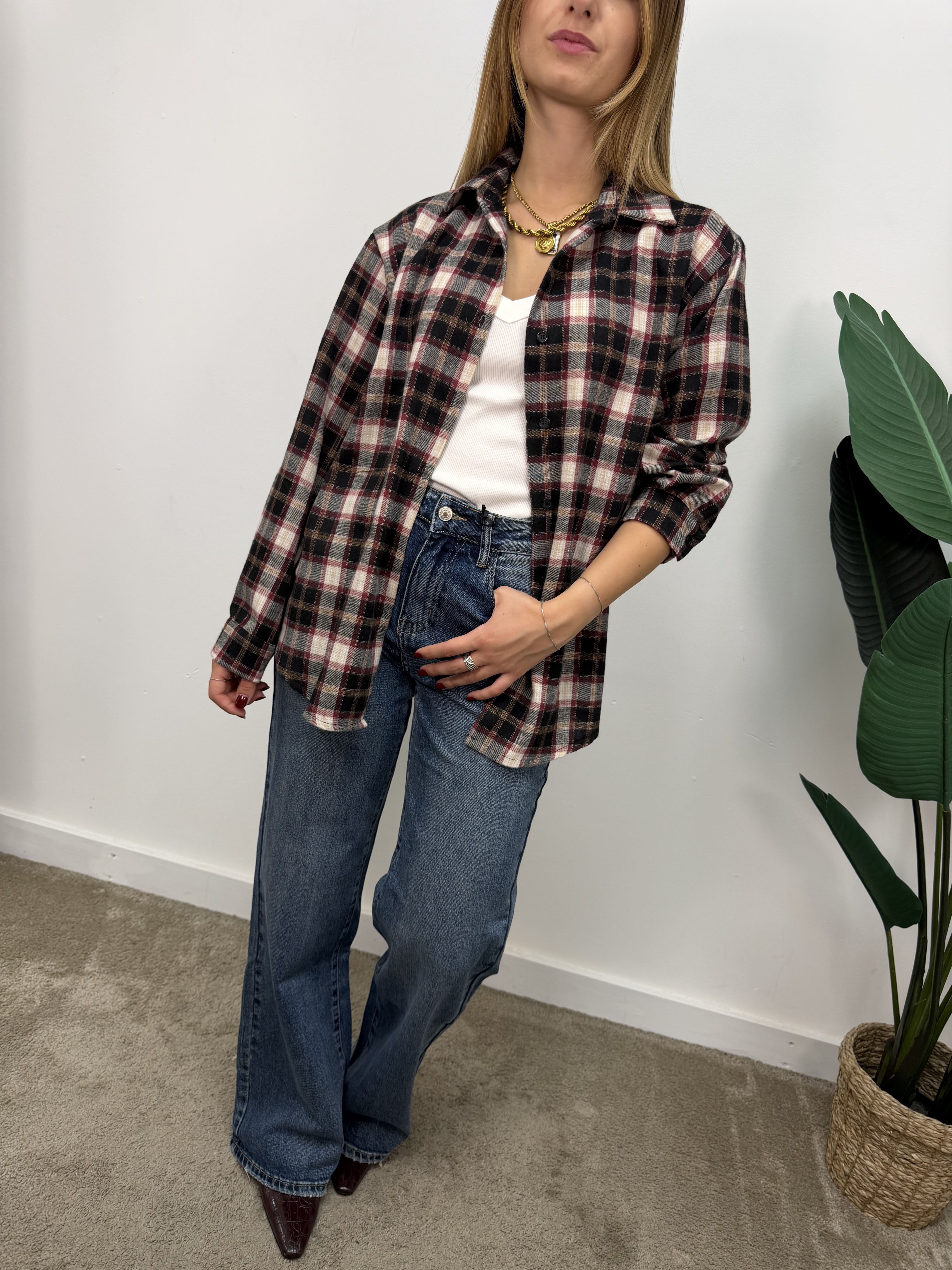 Camicia over check in flanella MyD
