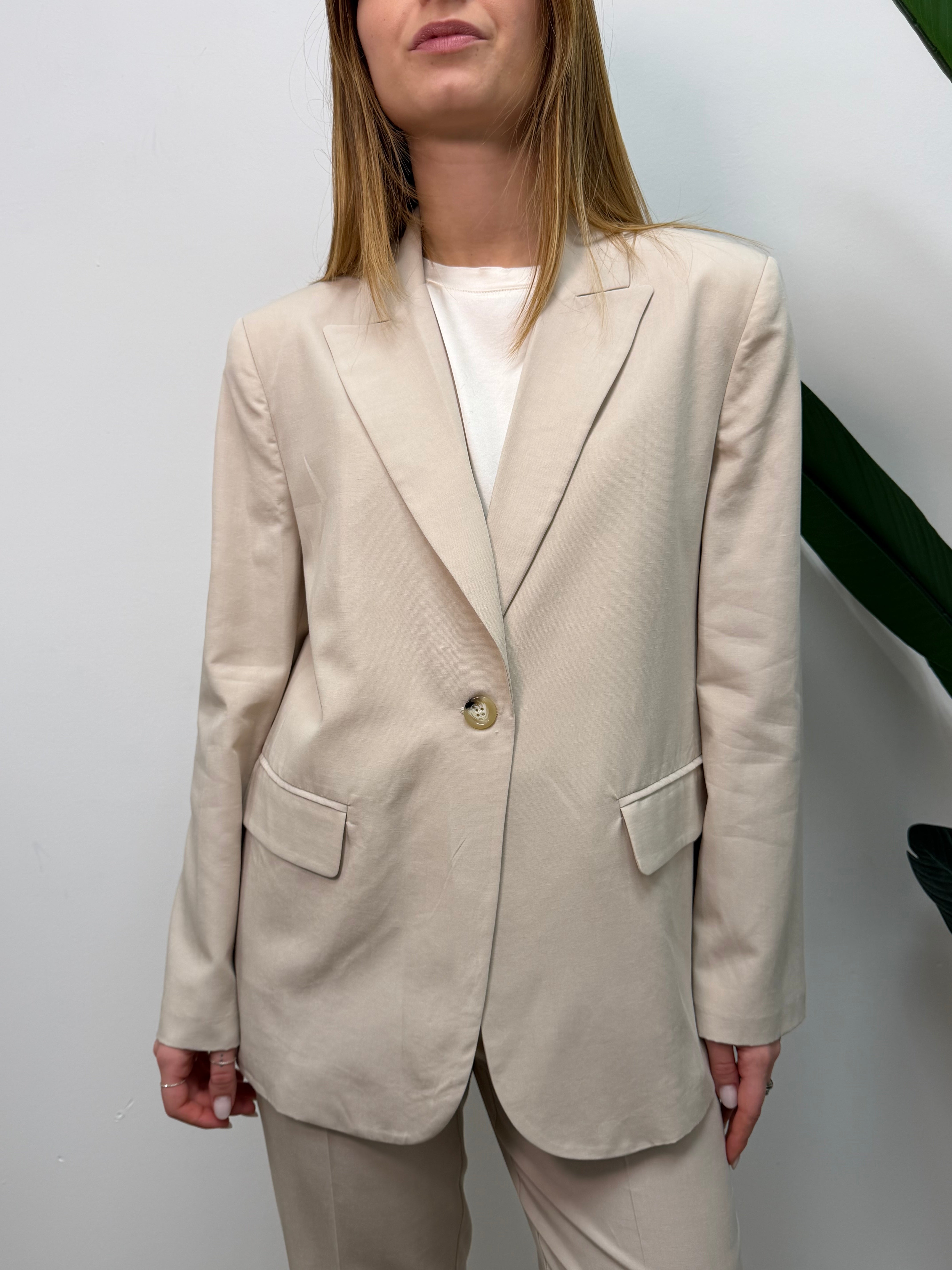 Giacca monopetto in lyocell un bottone Please