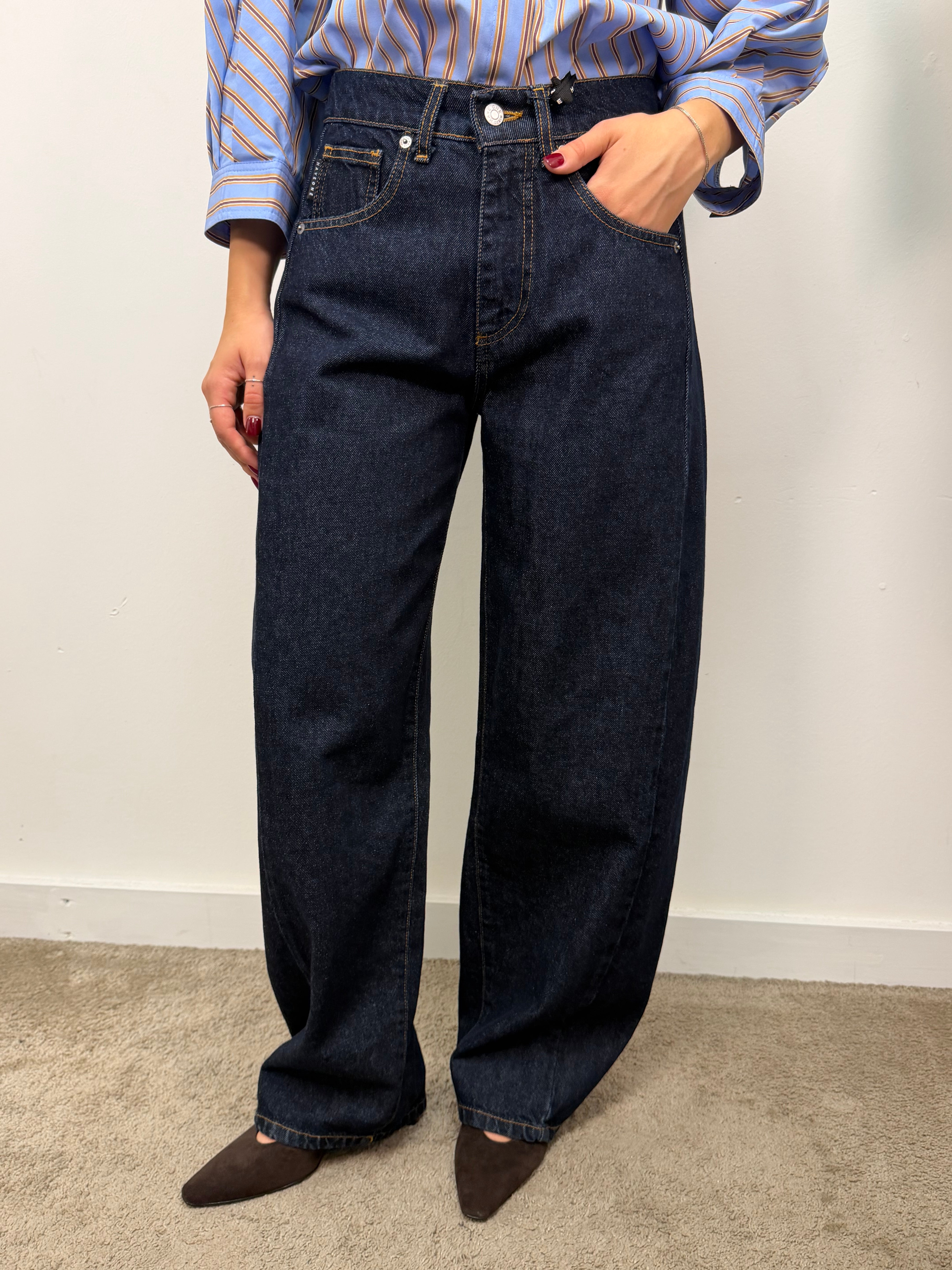 Jeans Lucy barrel denim scuro HaveOne