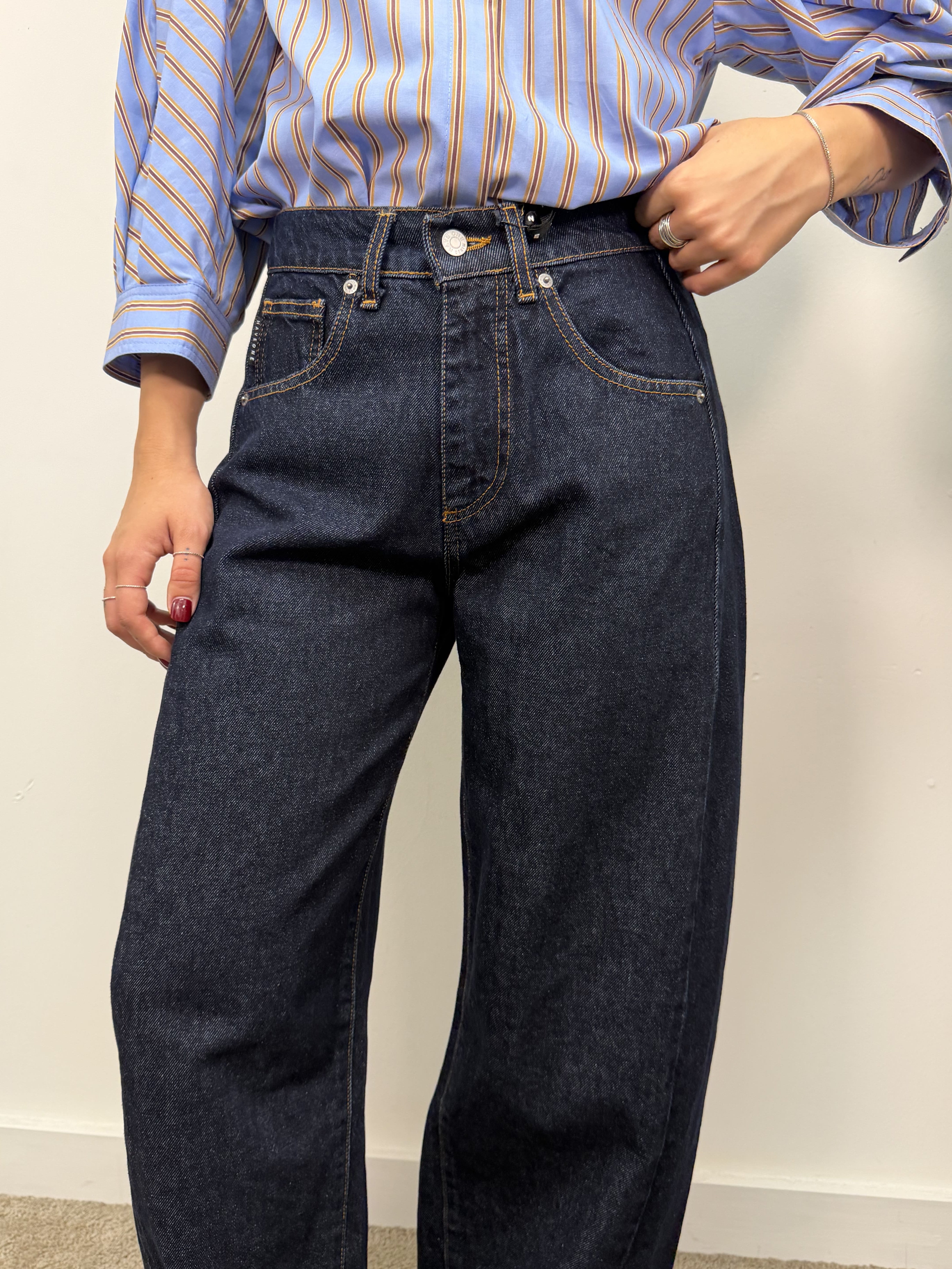 Jeans Lucy barrel denim scuro HaveOne