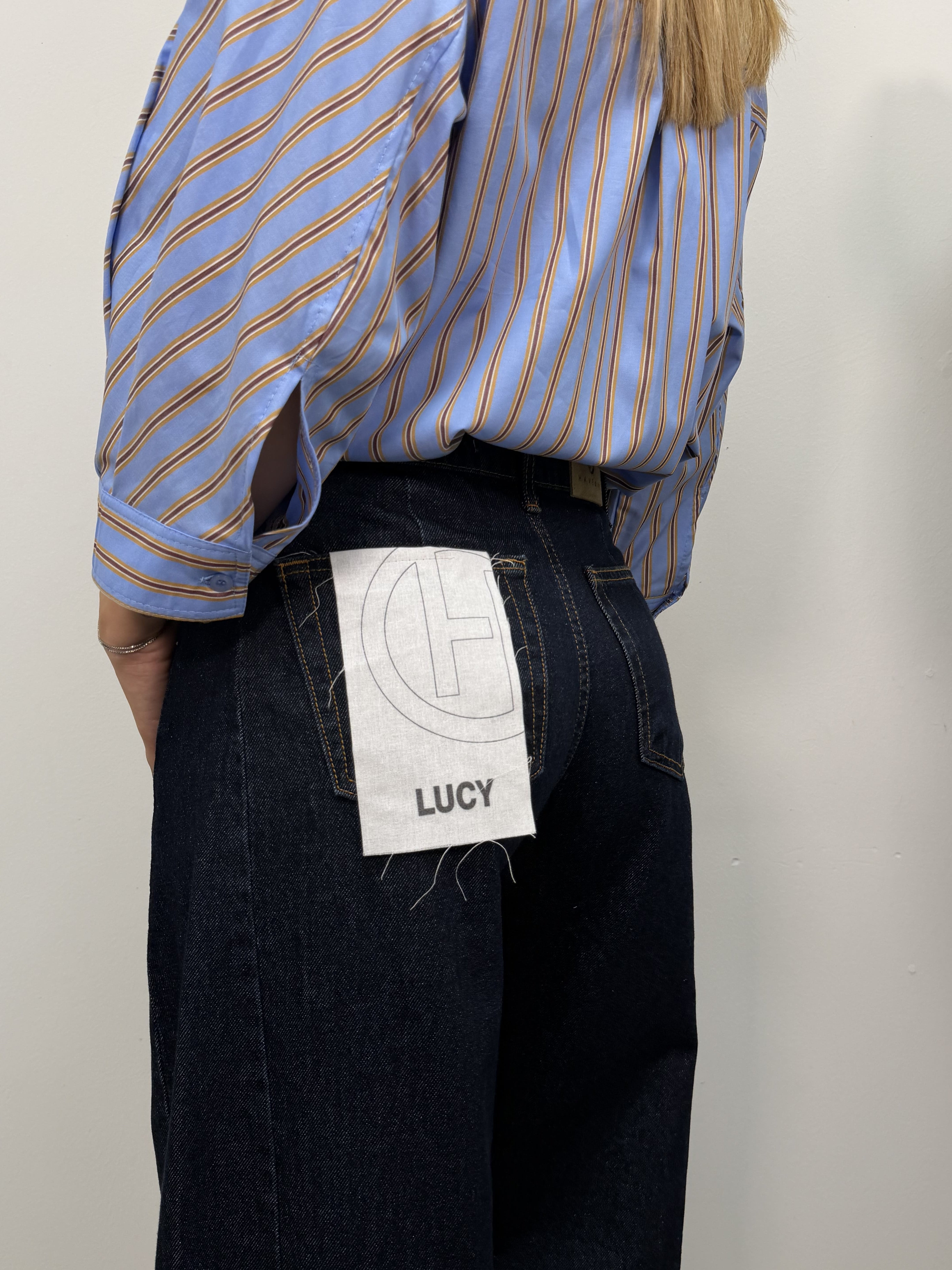 Jeans Lucy barrel denim scuro HaveOne
