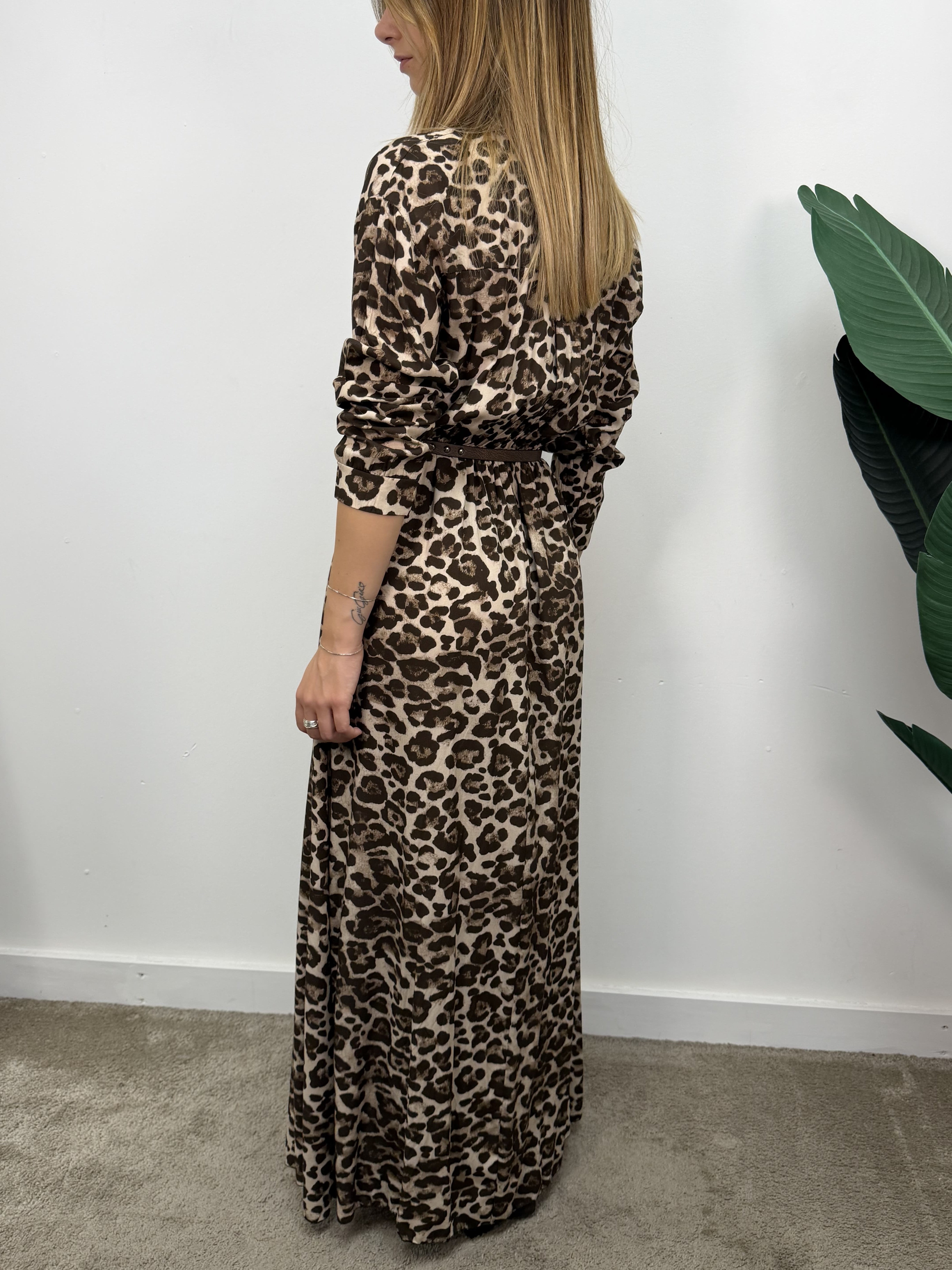Abito lungo stampa animalier MyD
