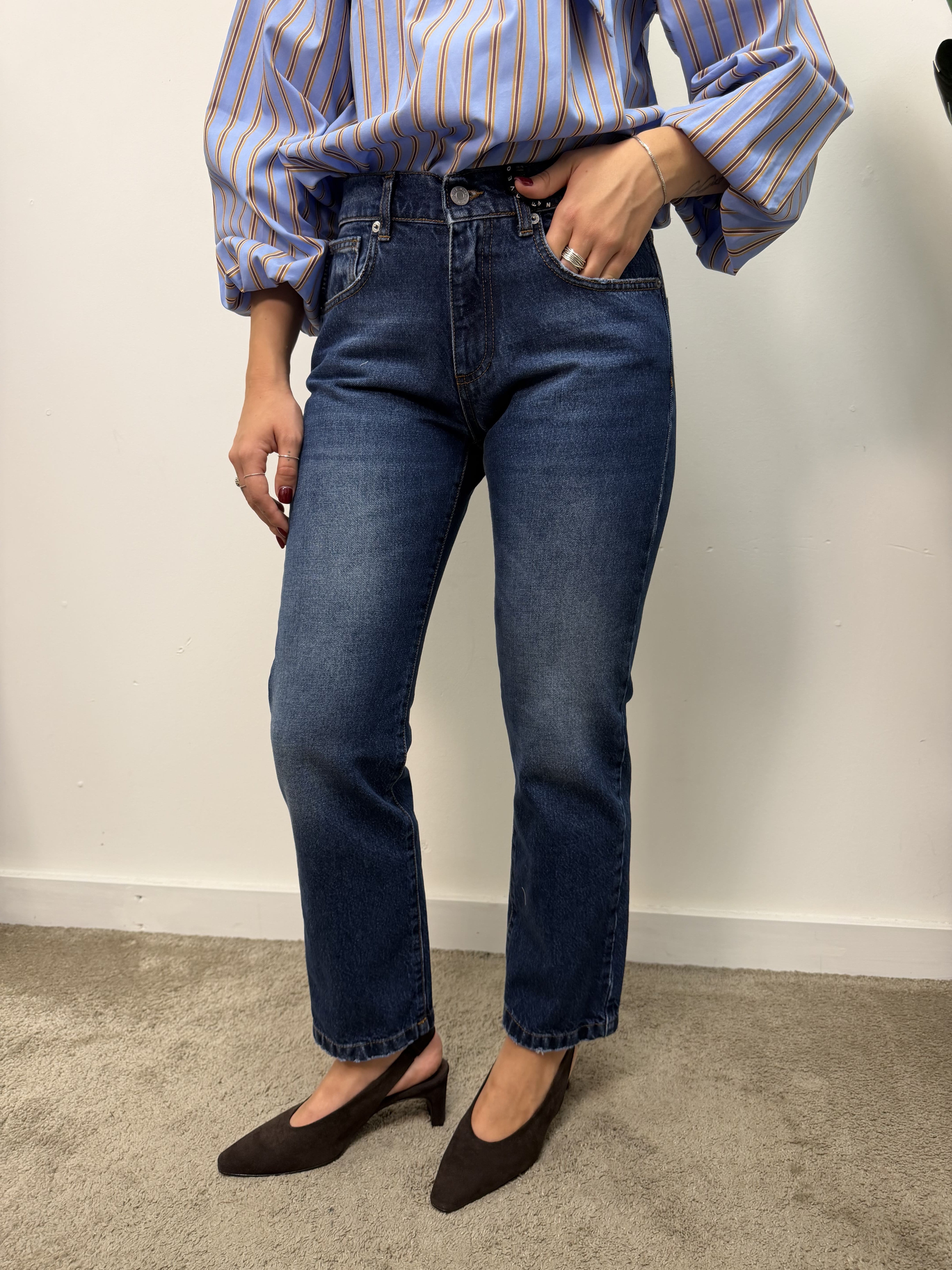 Jeans Lily sigaretta denim scuro HaveOne