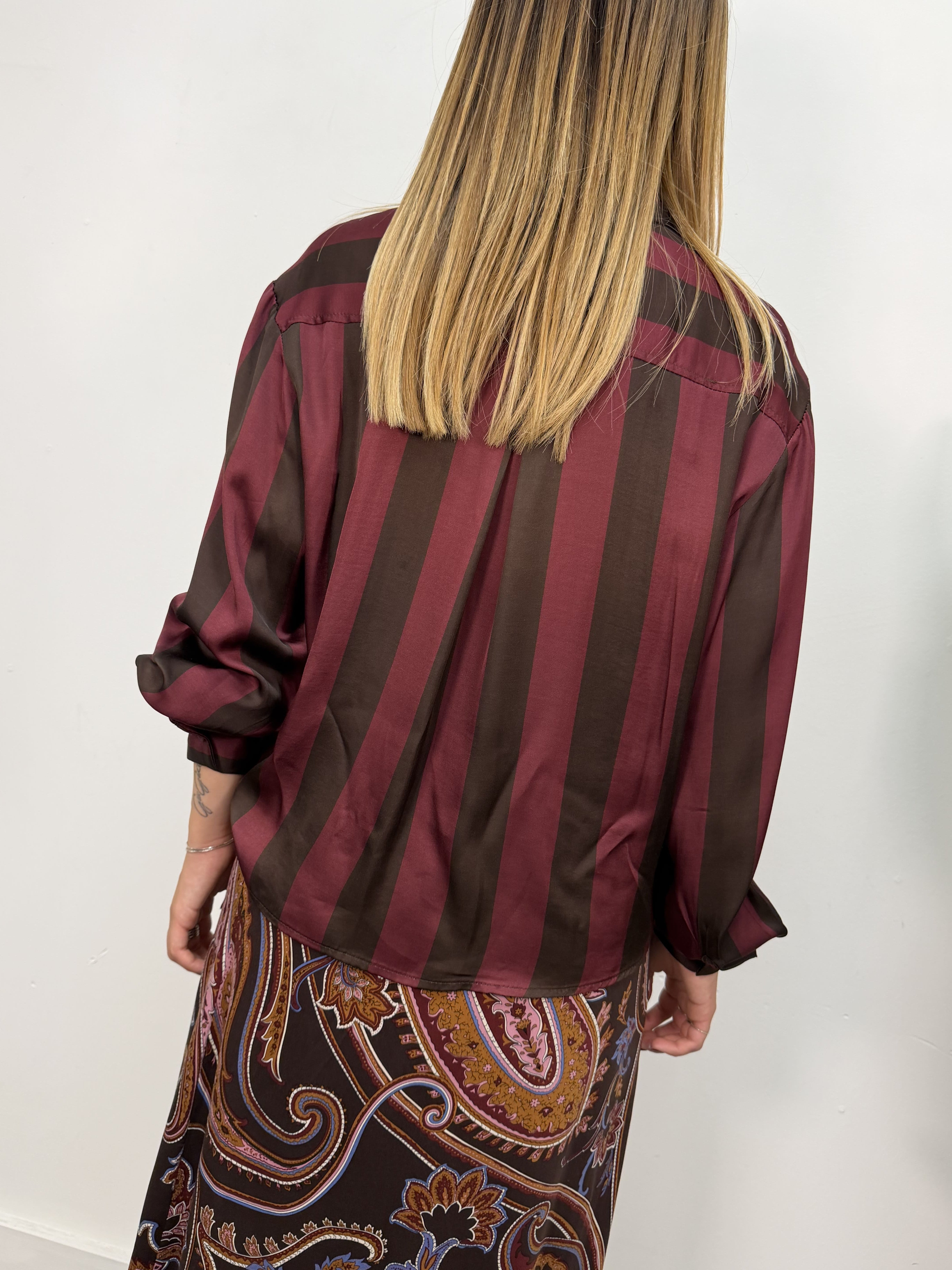 Camicia rigata in viscosa MyD