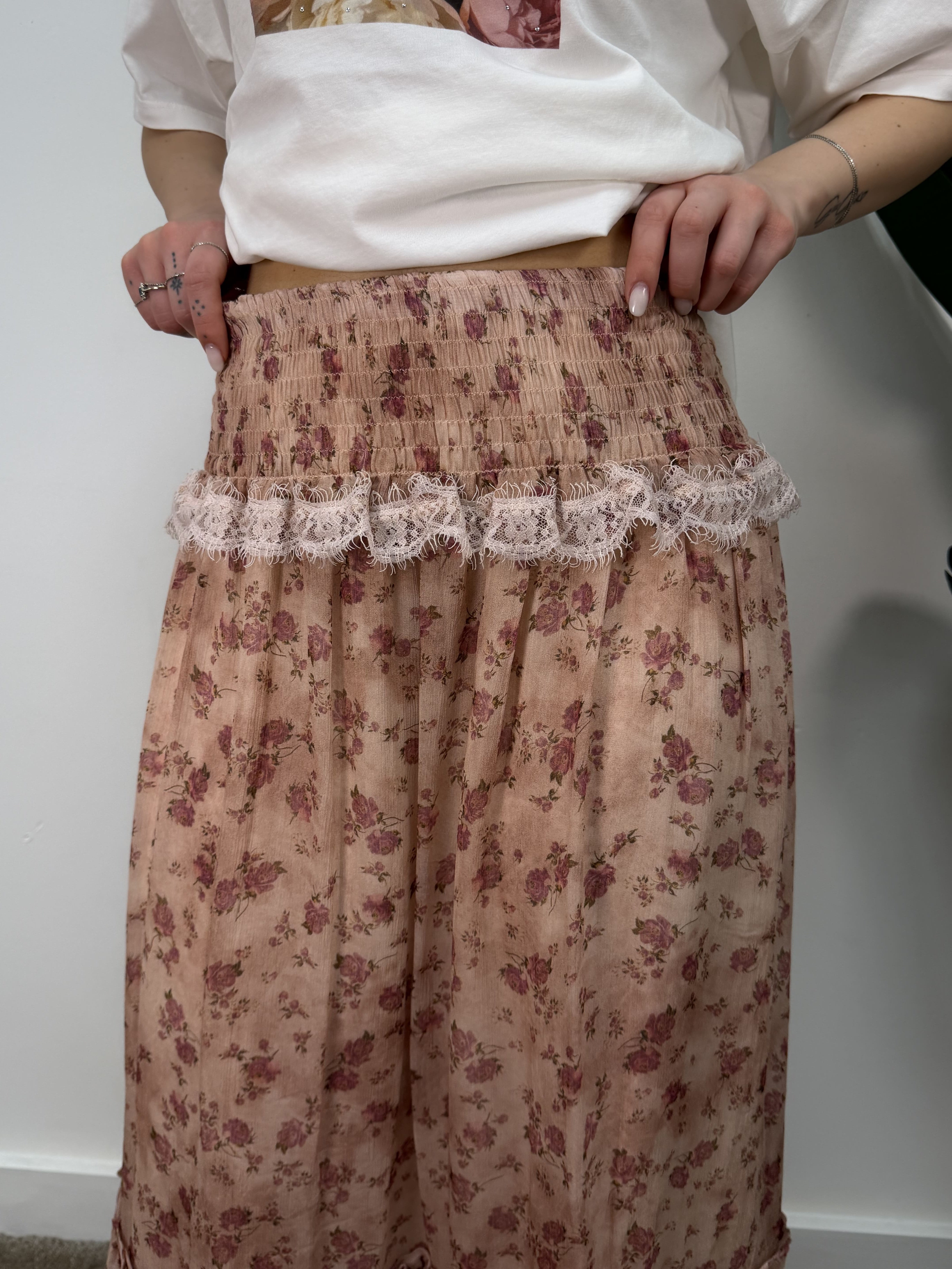 Gonna lunga svasata floreale Tensione In