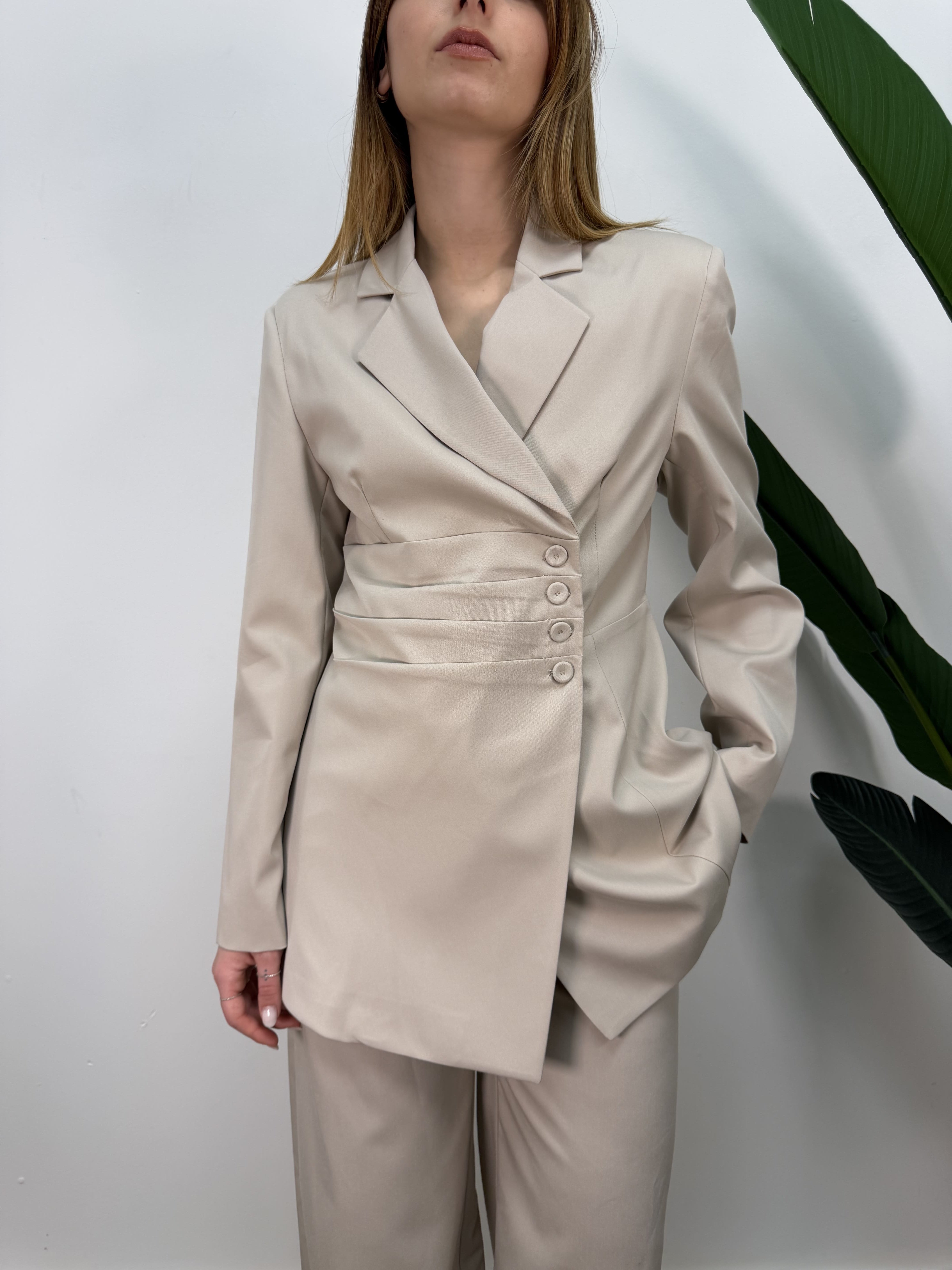 Giacca lunga con bottoni laterali HaveOne