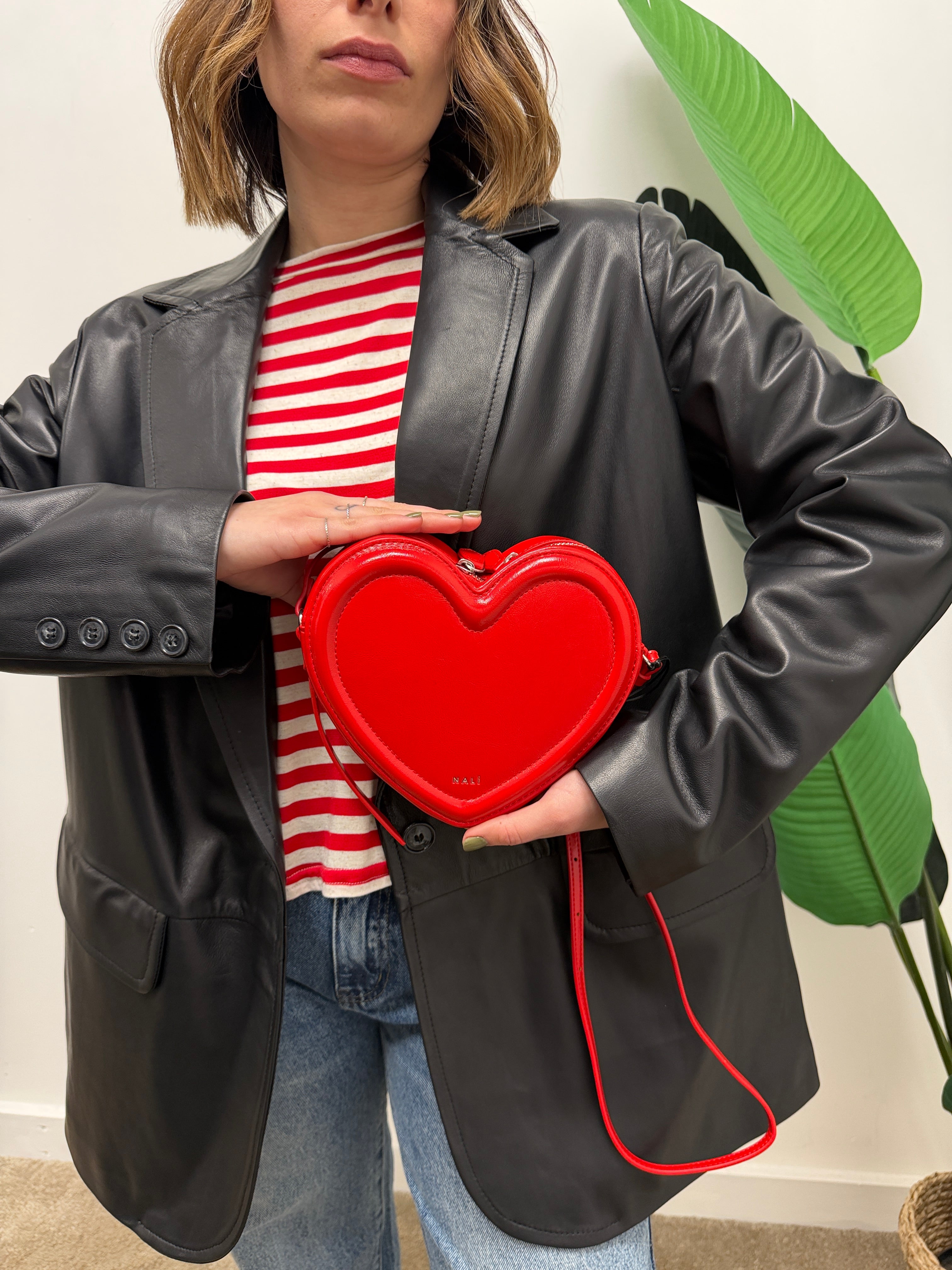 Borsa cuore rigida con tracolla Nalì