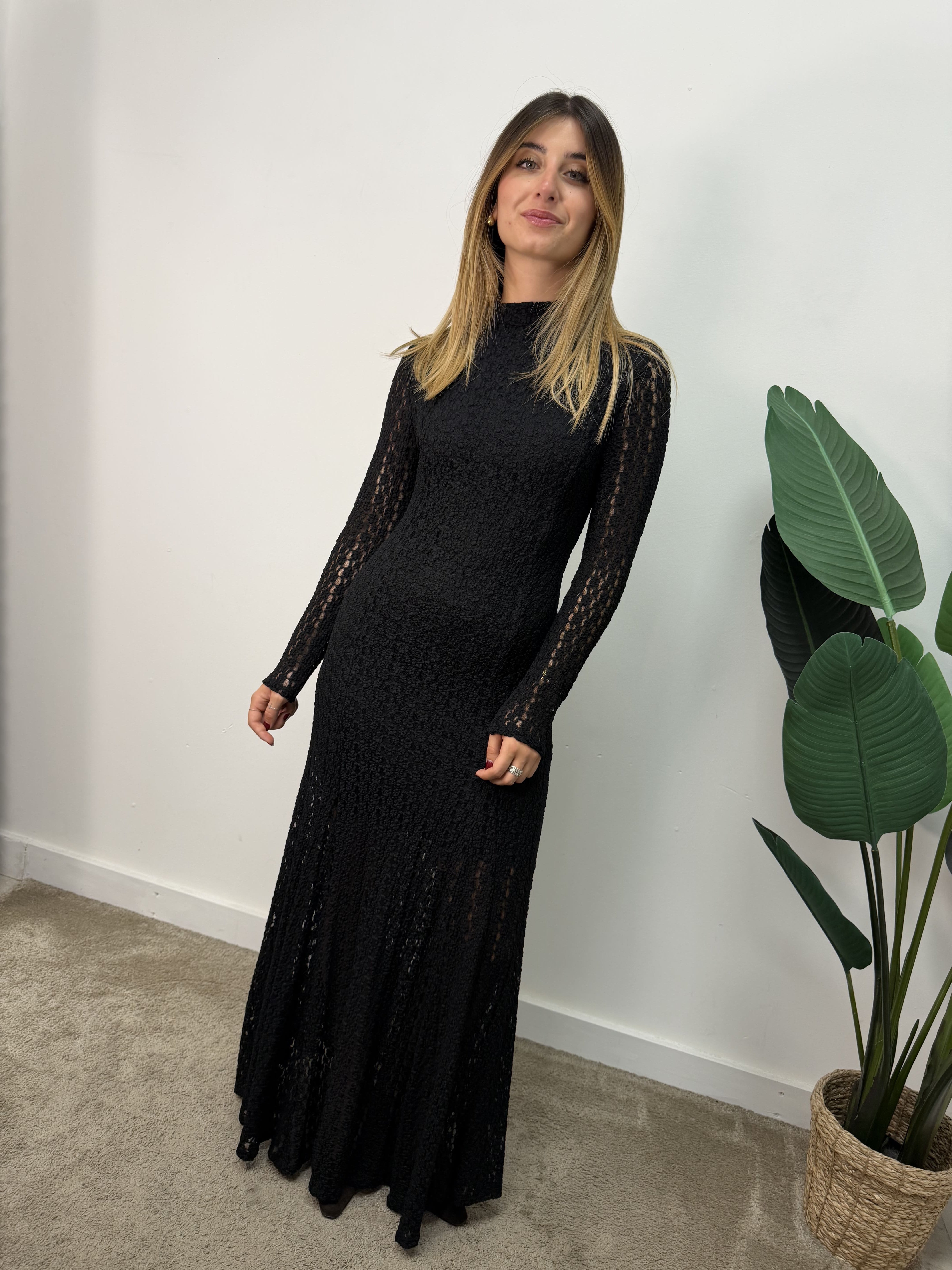 Abito lungo pizzo Scarlet MyD