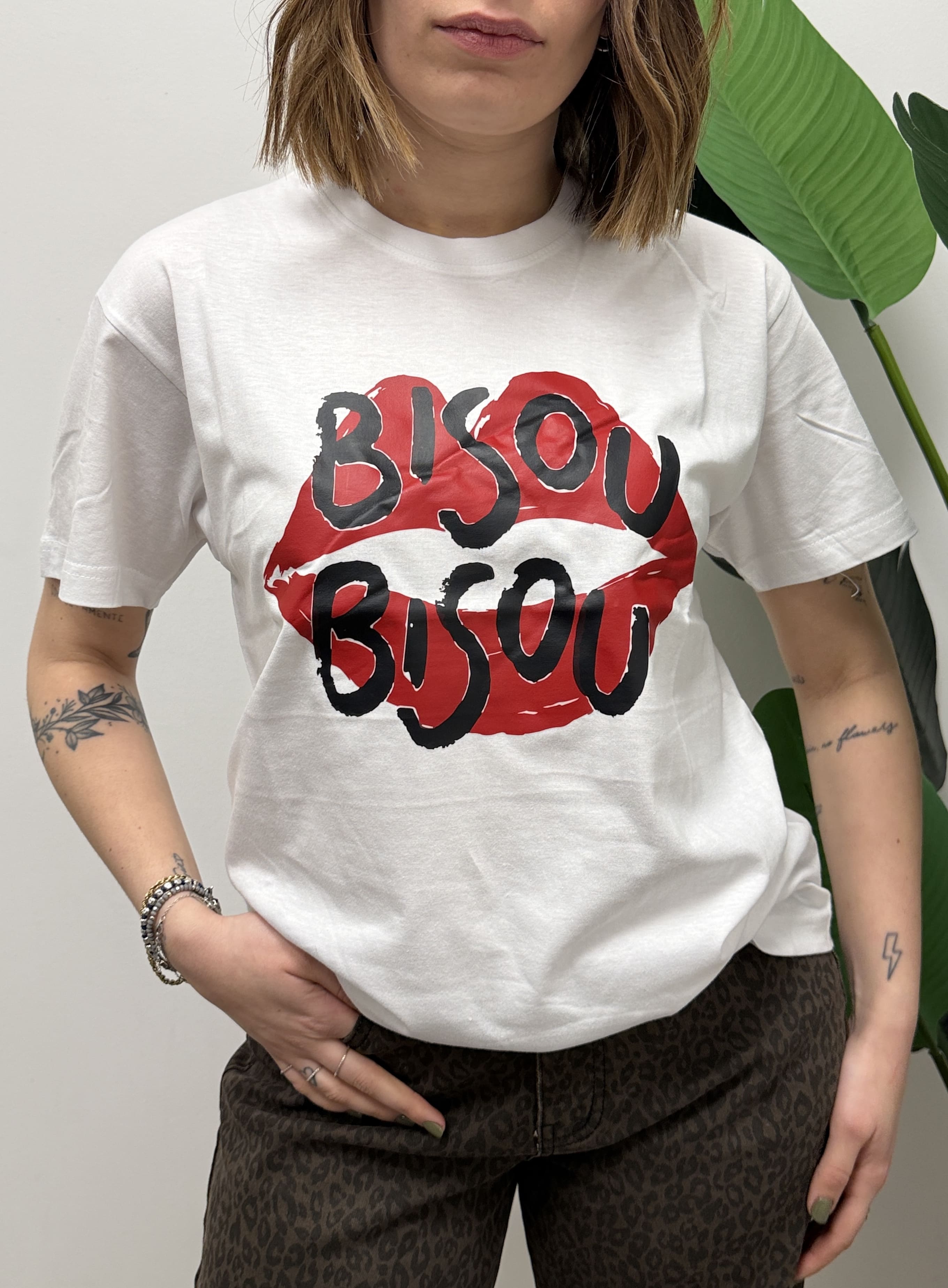 T-Shirt girocollo stampa Bisou Susy Mix