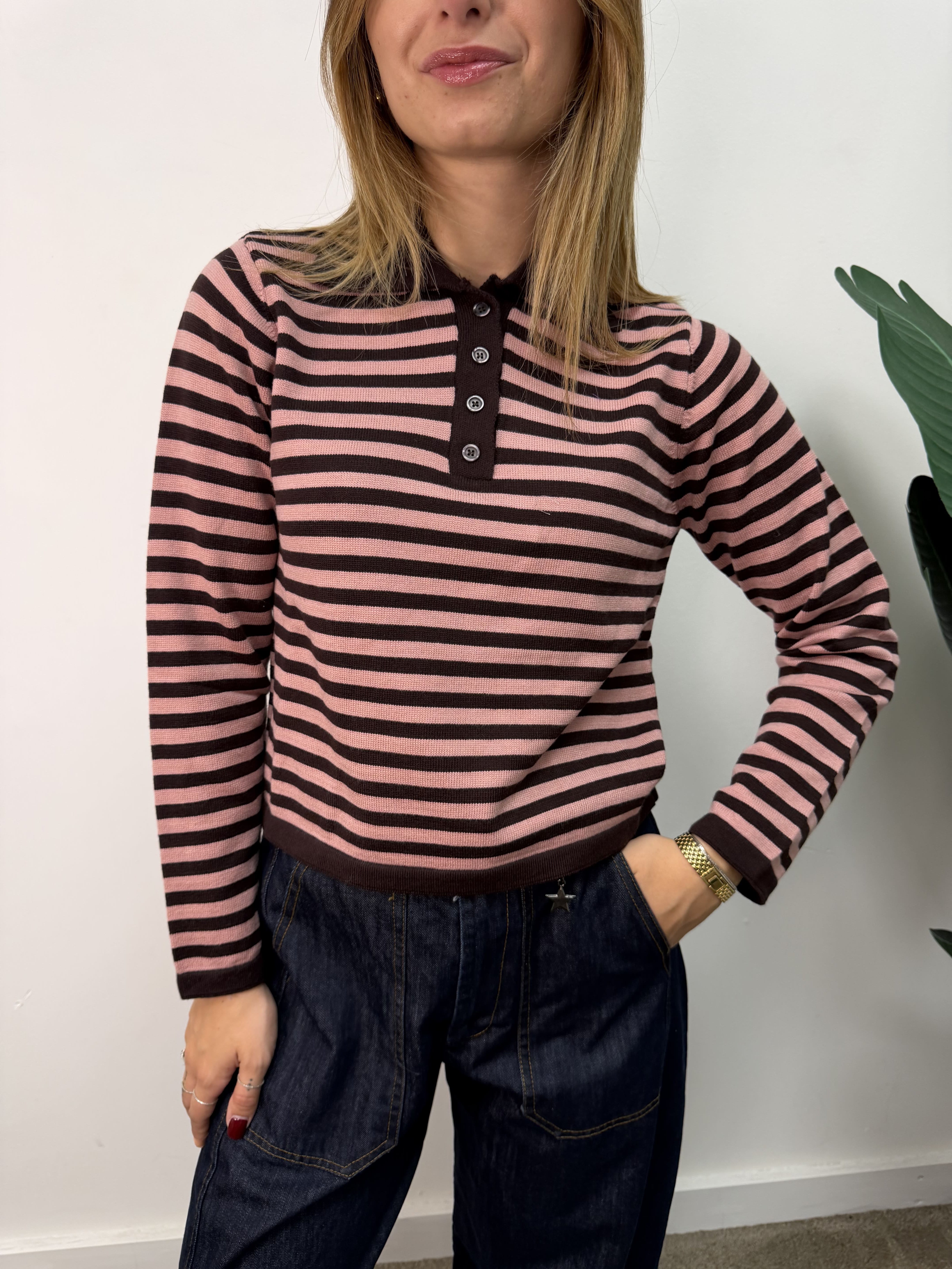 Polo in filo rigata Susy Mix