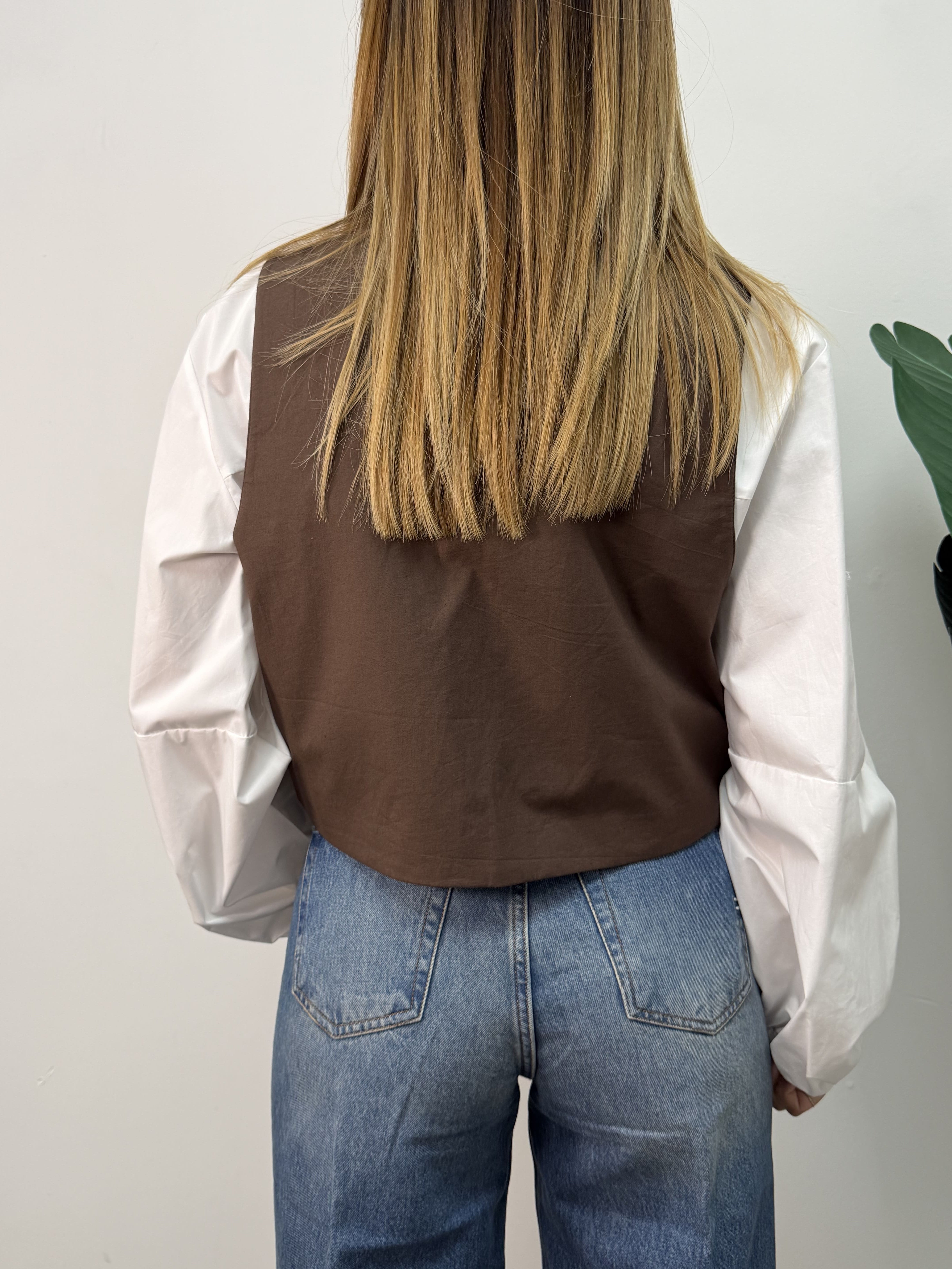 Gilet in cotone con applicazioni oro/ argento Dixie