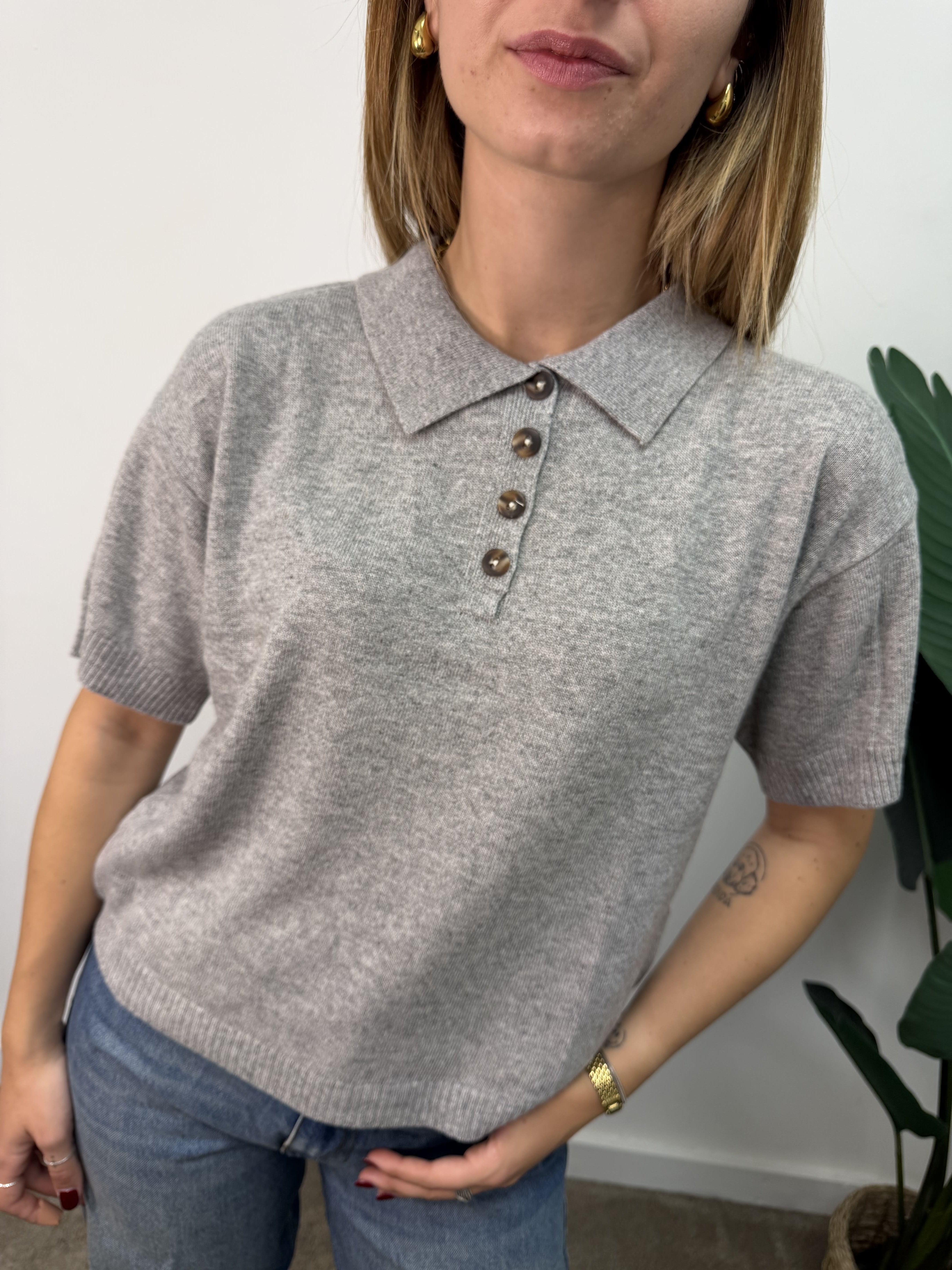 Maglia polo mezza manica in filo MyD