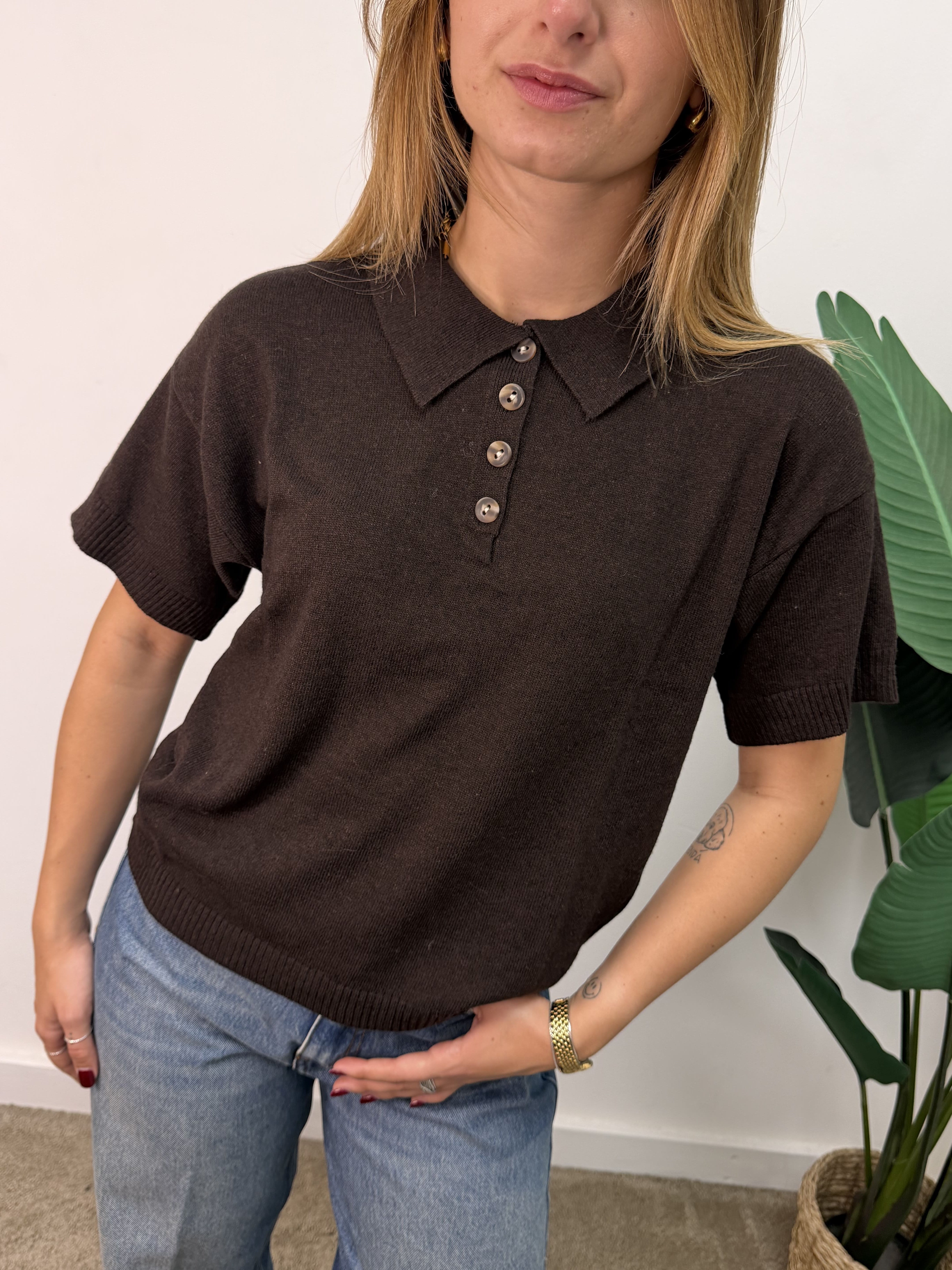 Maglia polo mezza manica in filo MyD