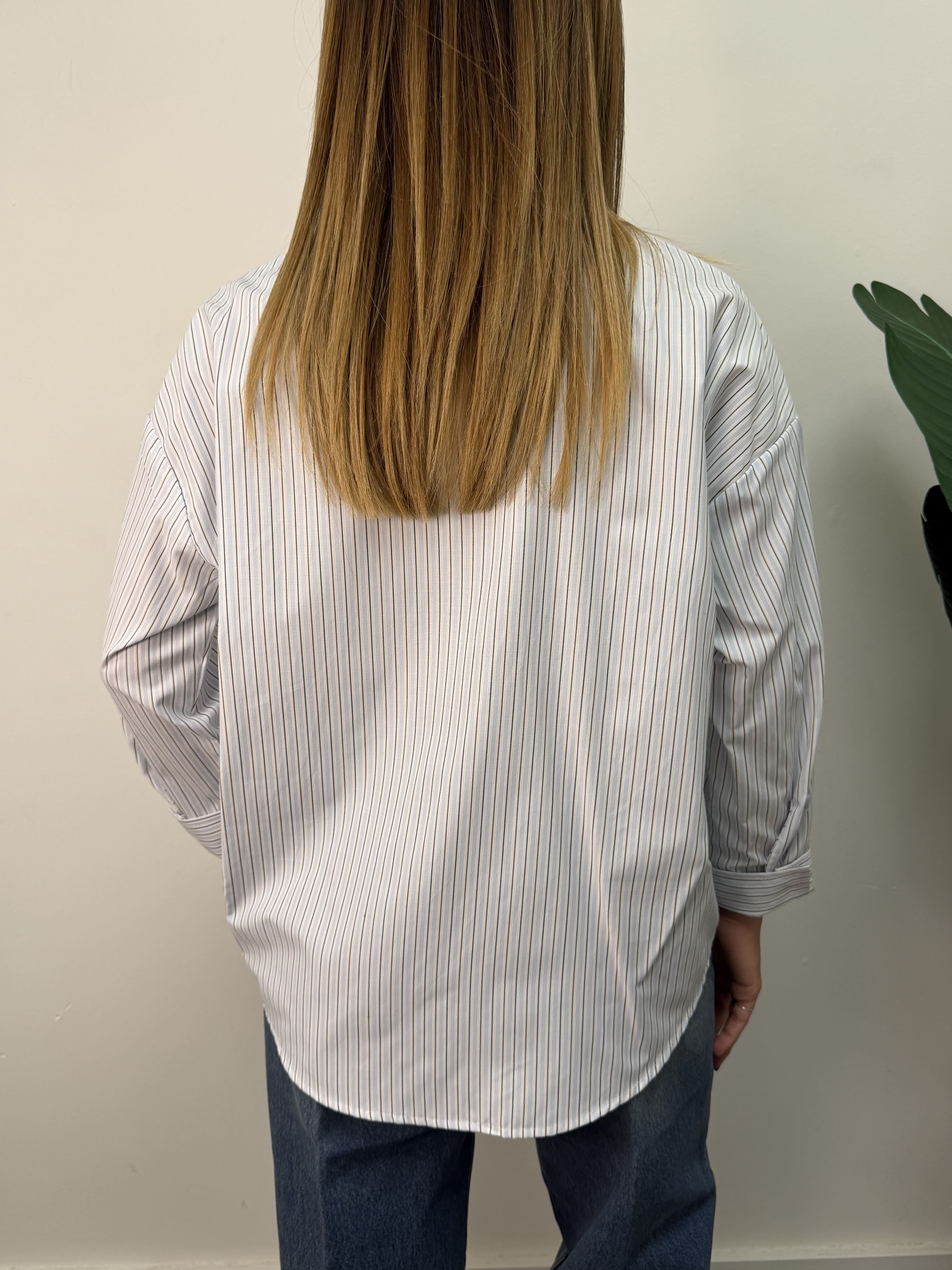 Camicia over oxford rigata Dixie