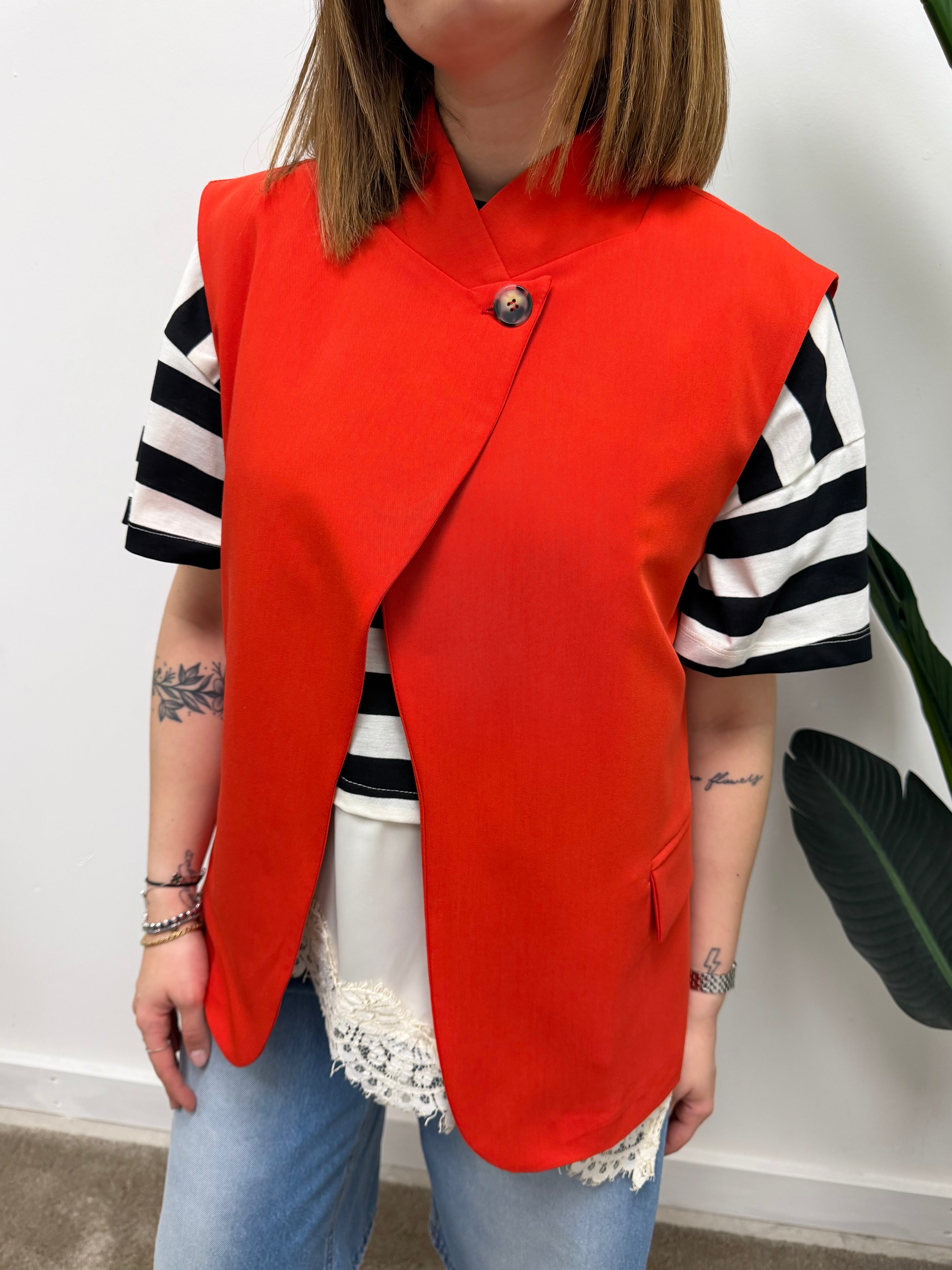 Gilet bottone alto Susy Mix