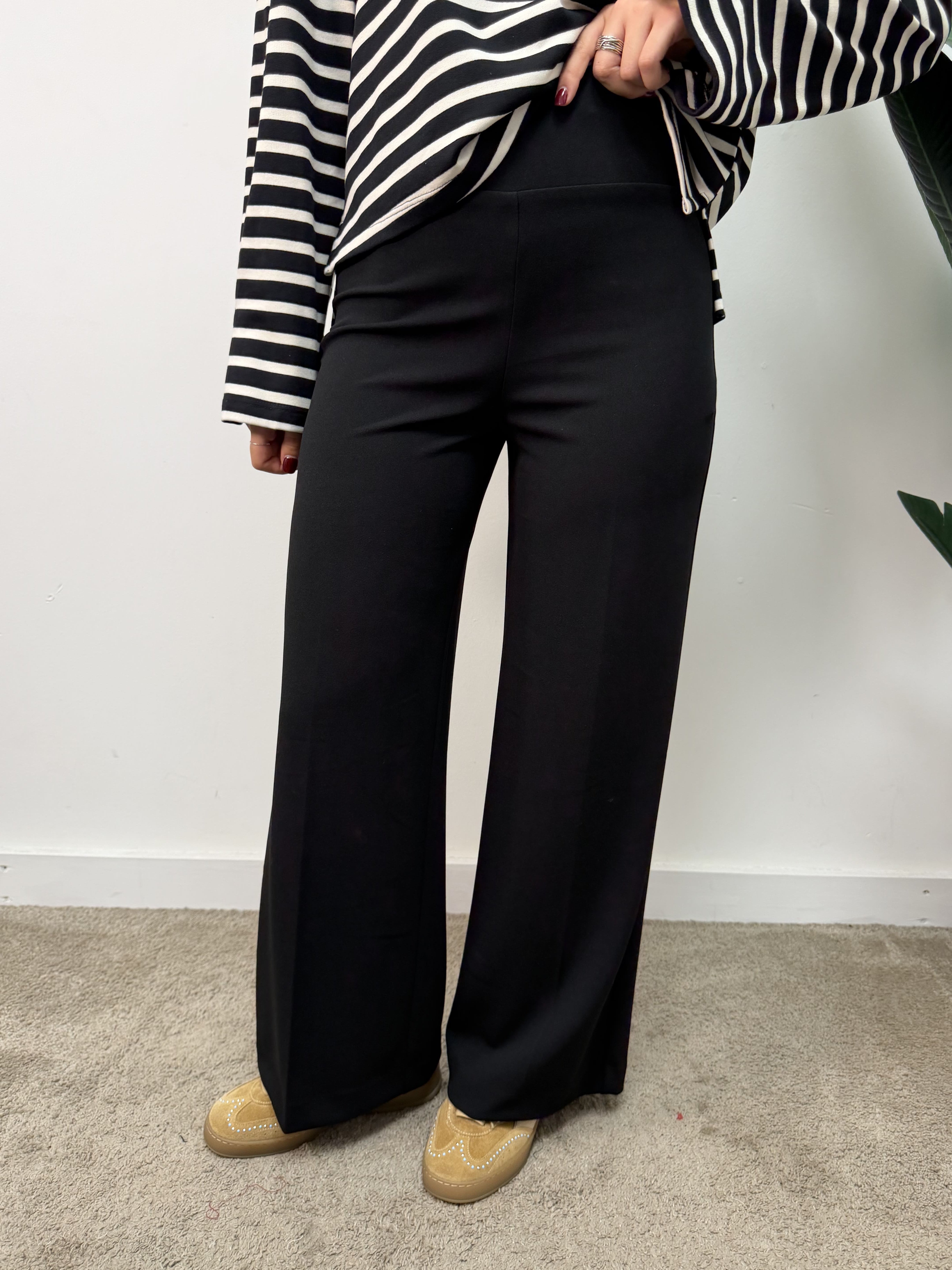 Pantalone in crêpe vita alta Susy Mix