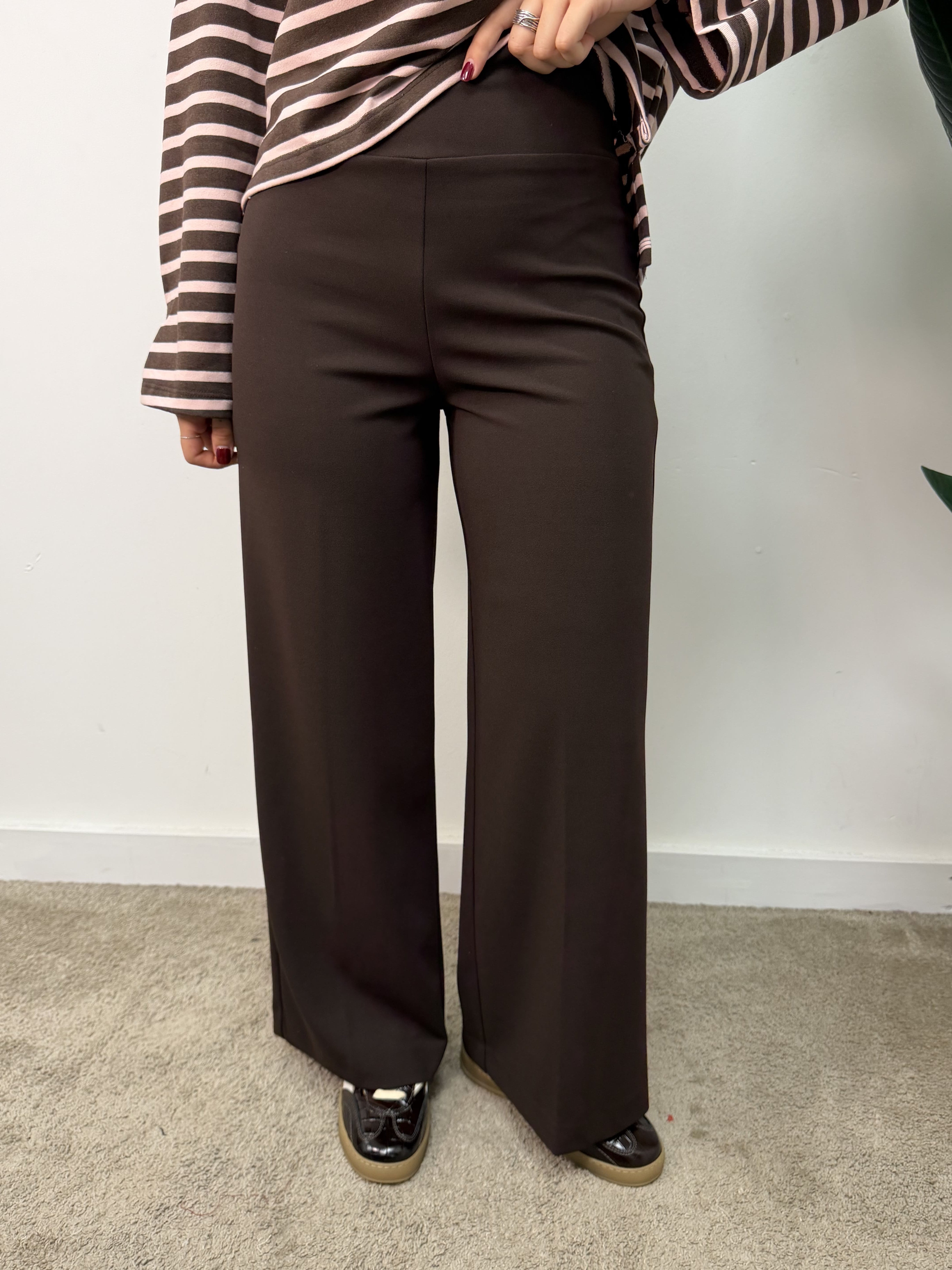 Pantalone in crêpe vita alta Susy Mix