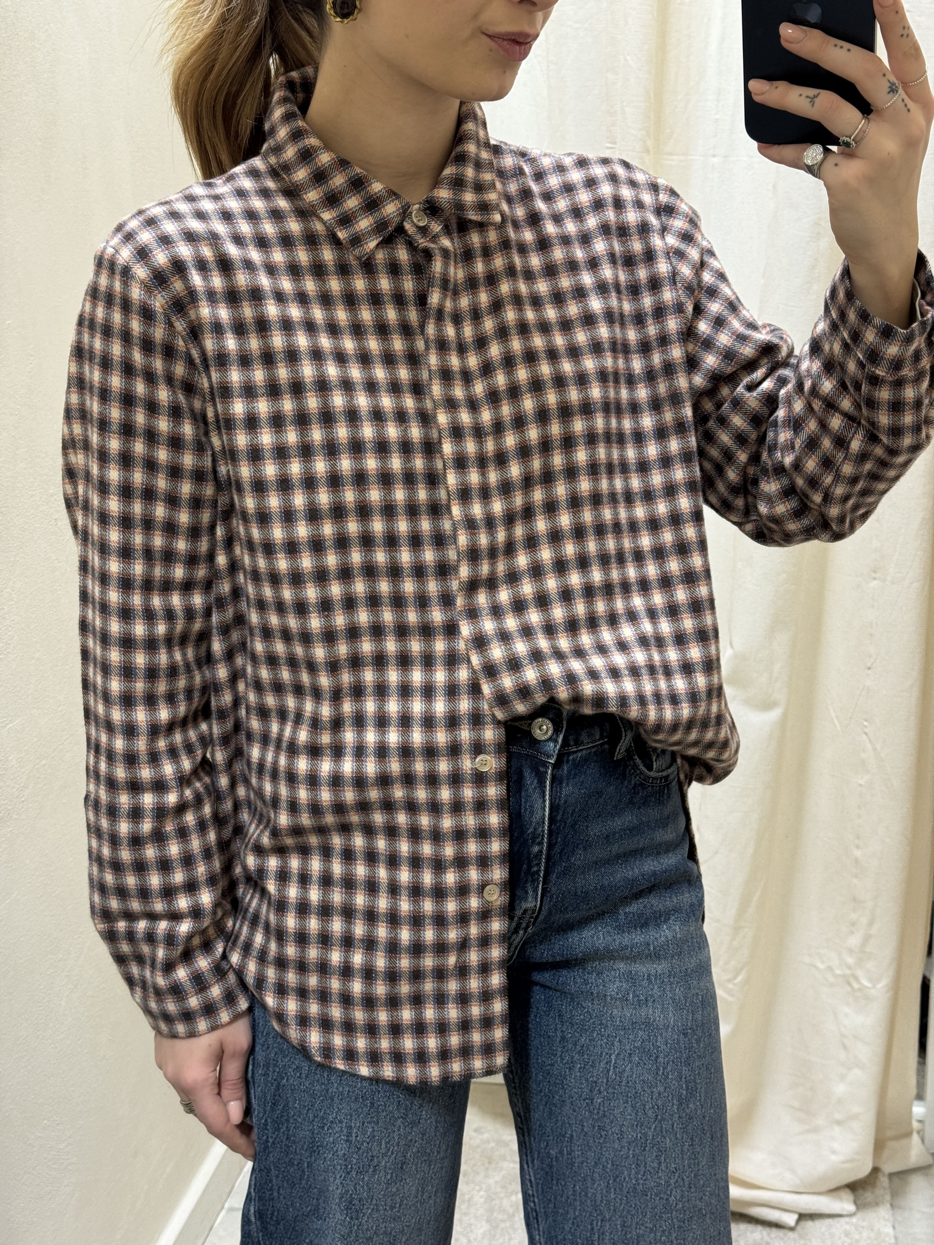 Camicia over in flanella stampa check MyD